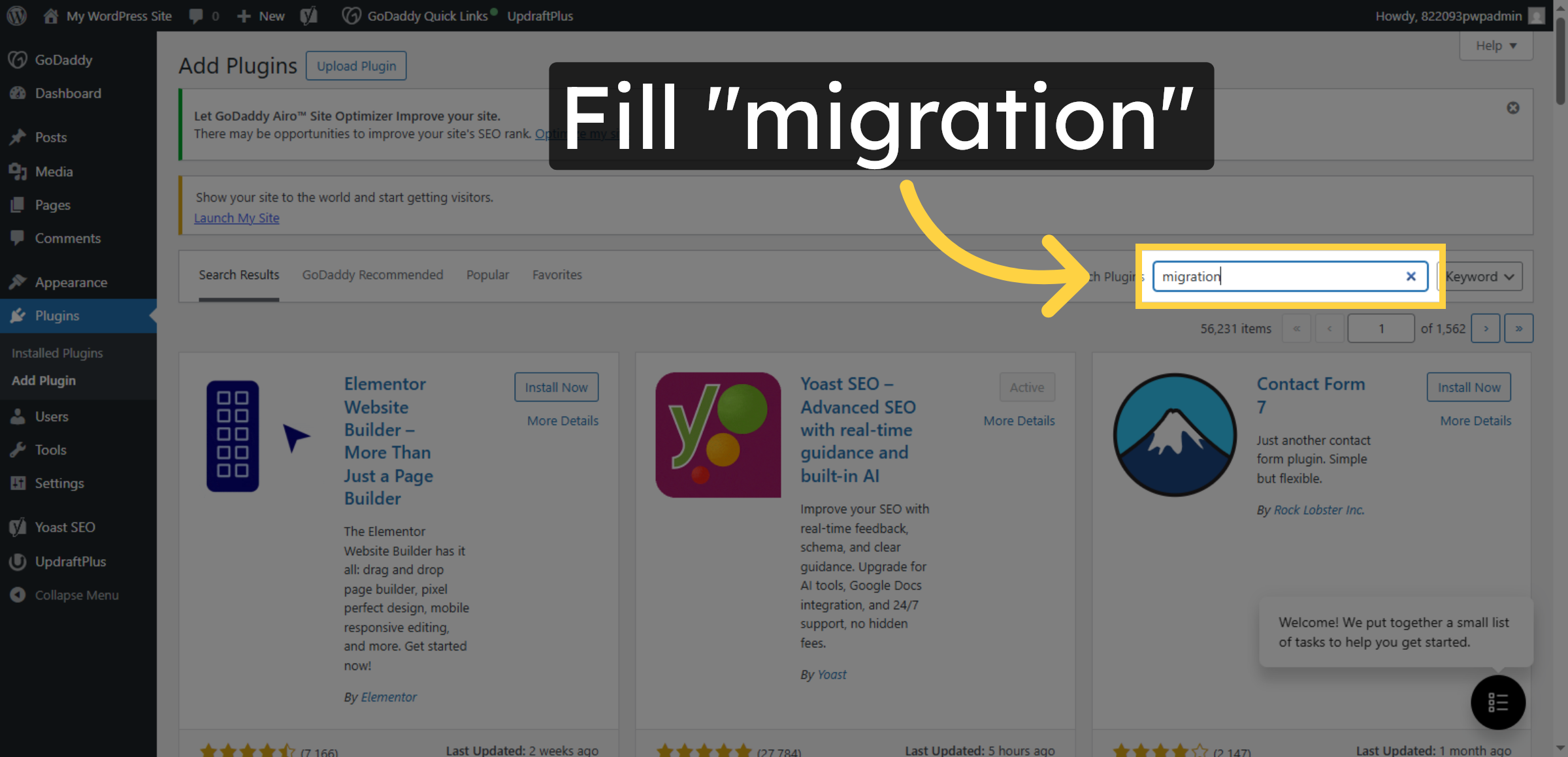 Search For Migration Plugin