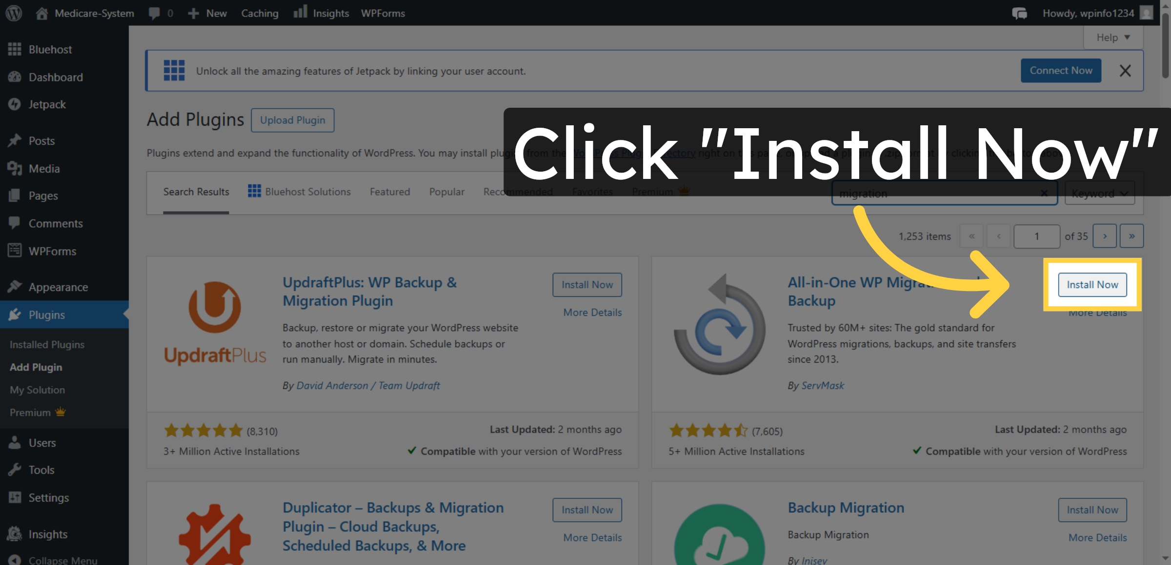Install Migration Plugin