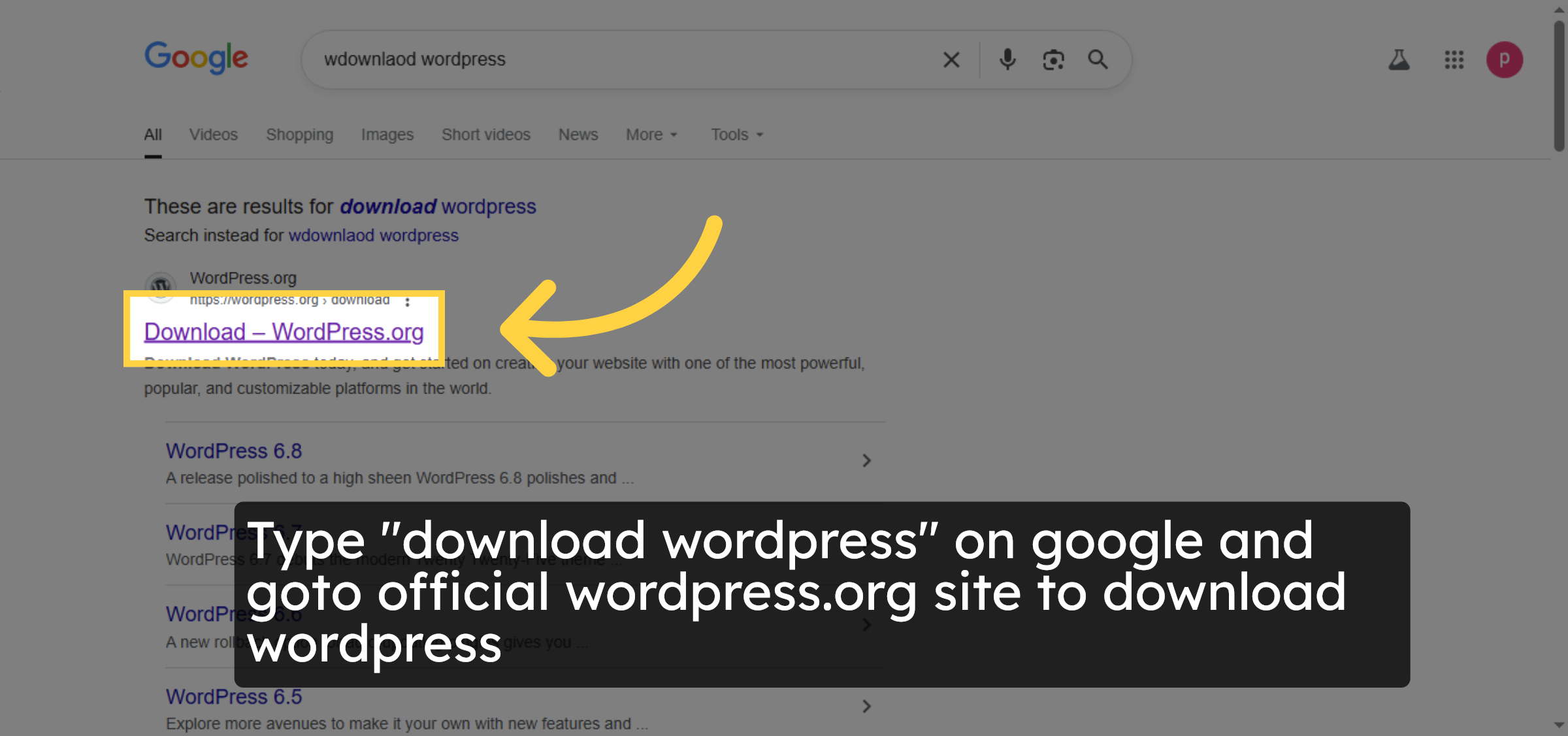Access WordPress Download