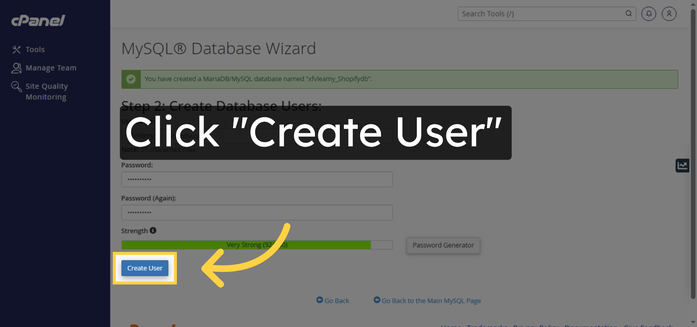 Create Database User