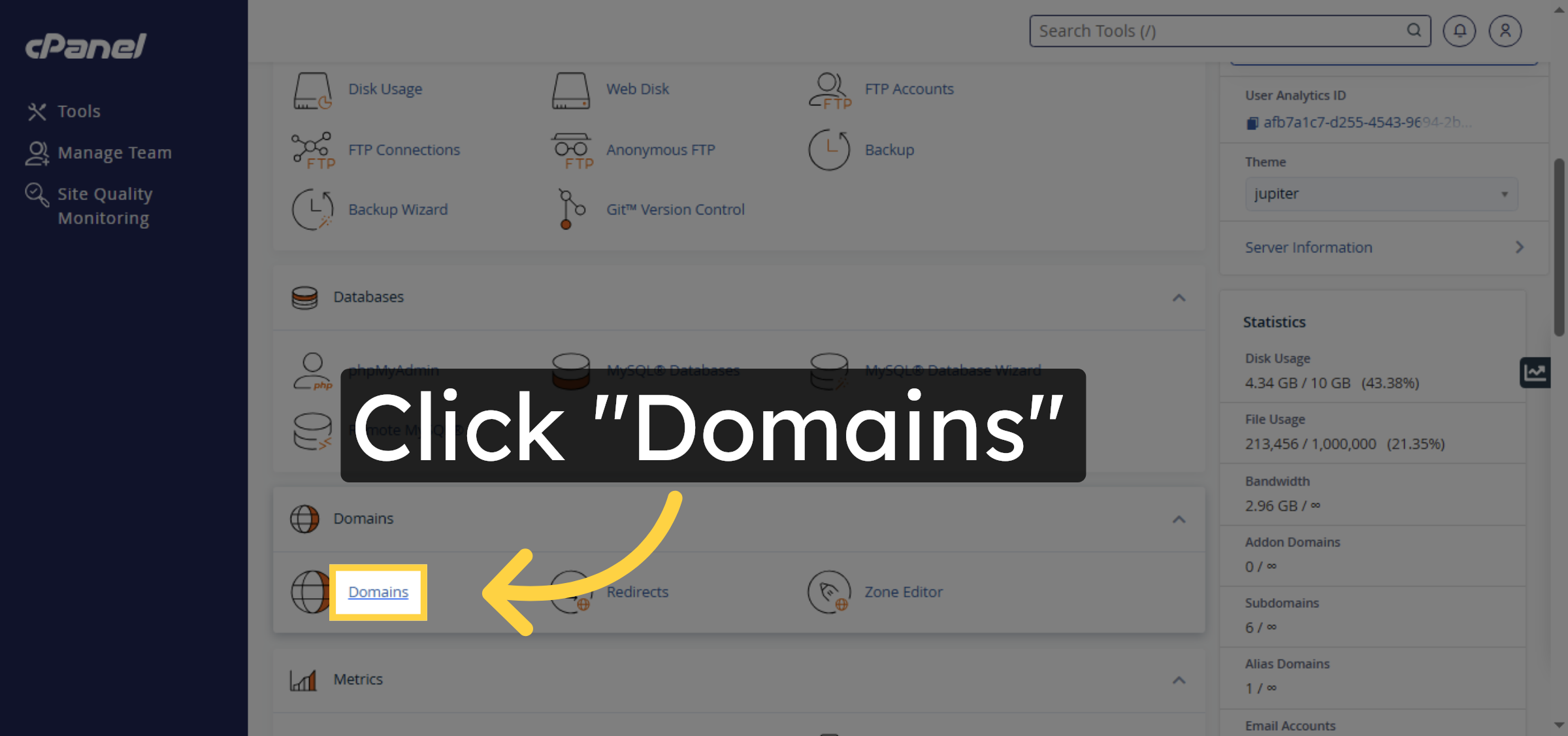 Open Domains Section