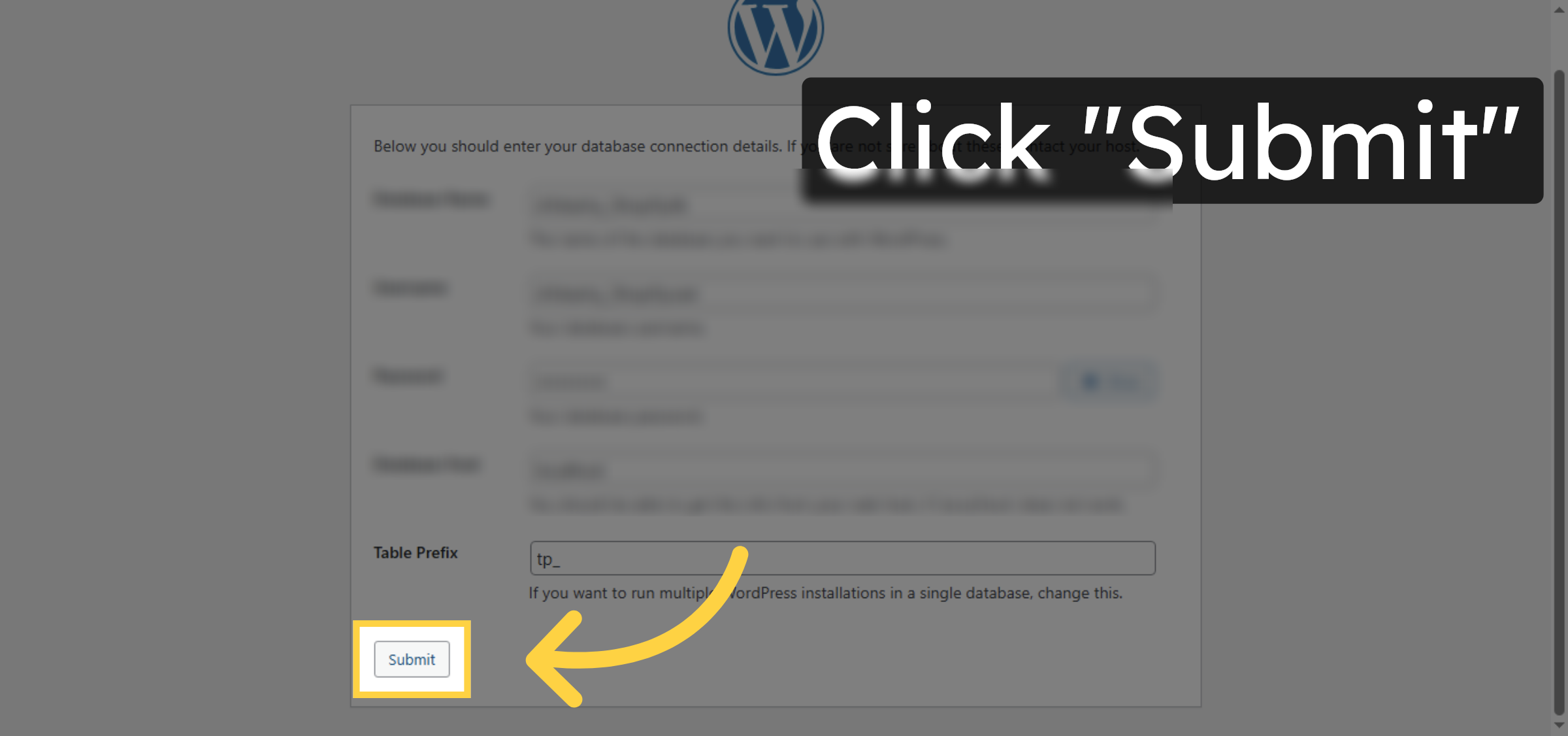 Submit Database Info