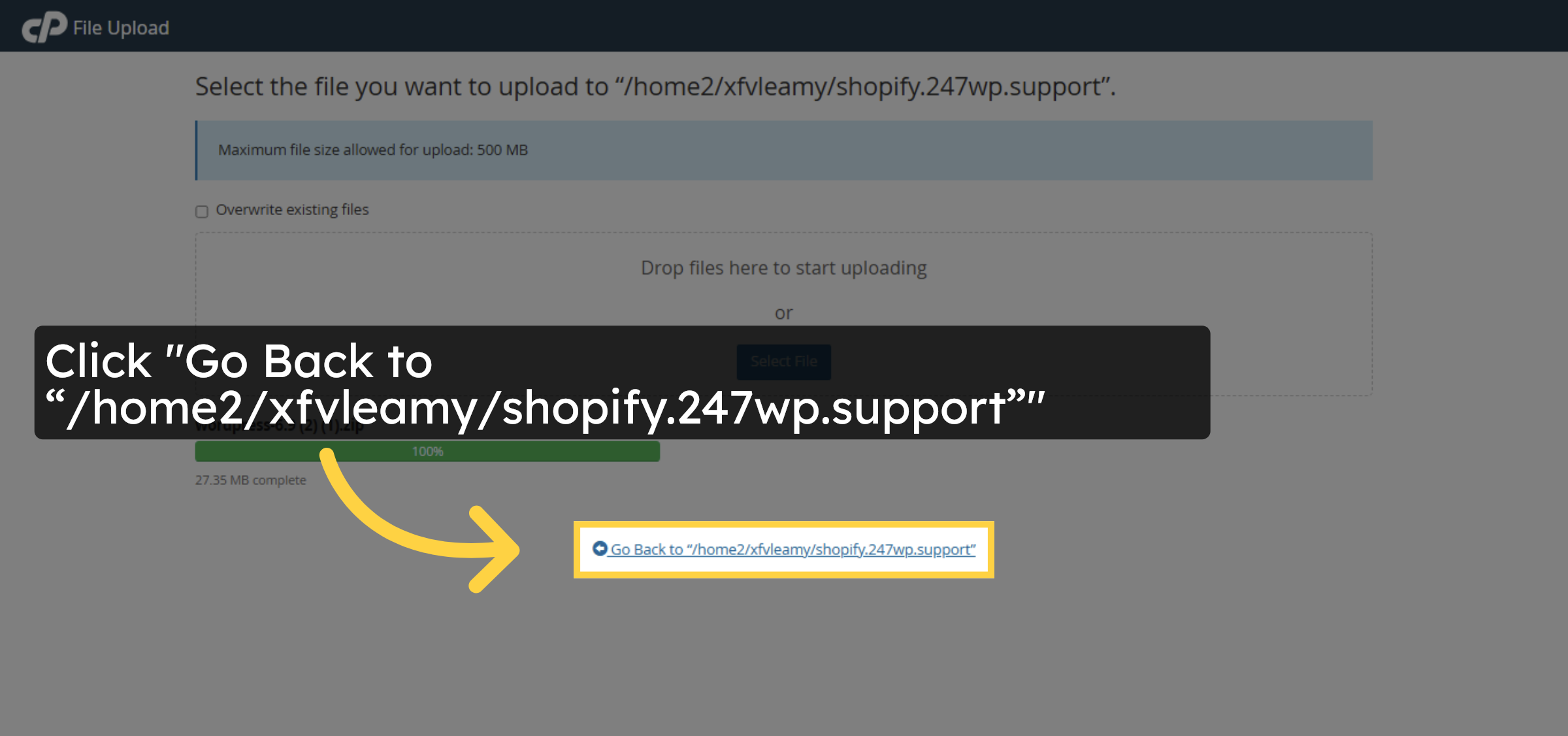 Return To Subdomain Folder