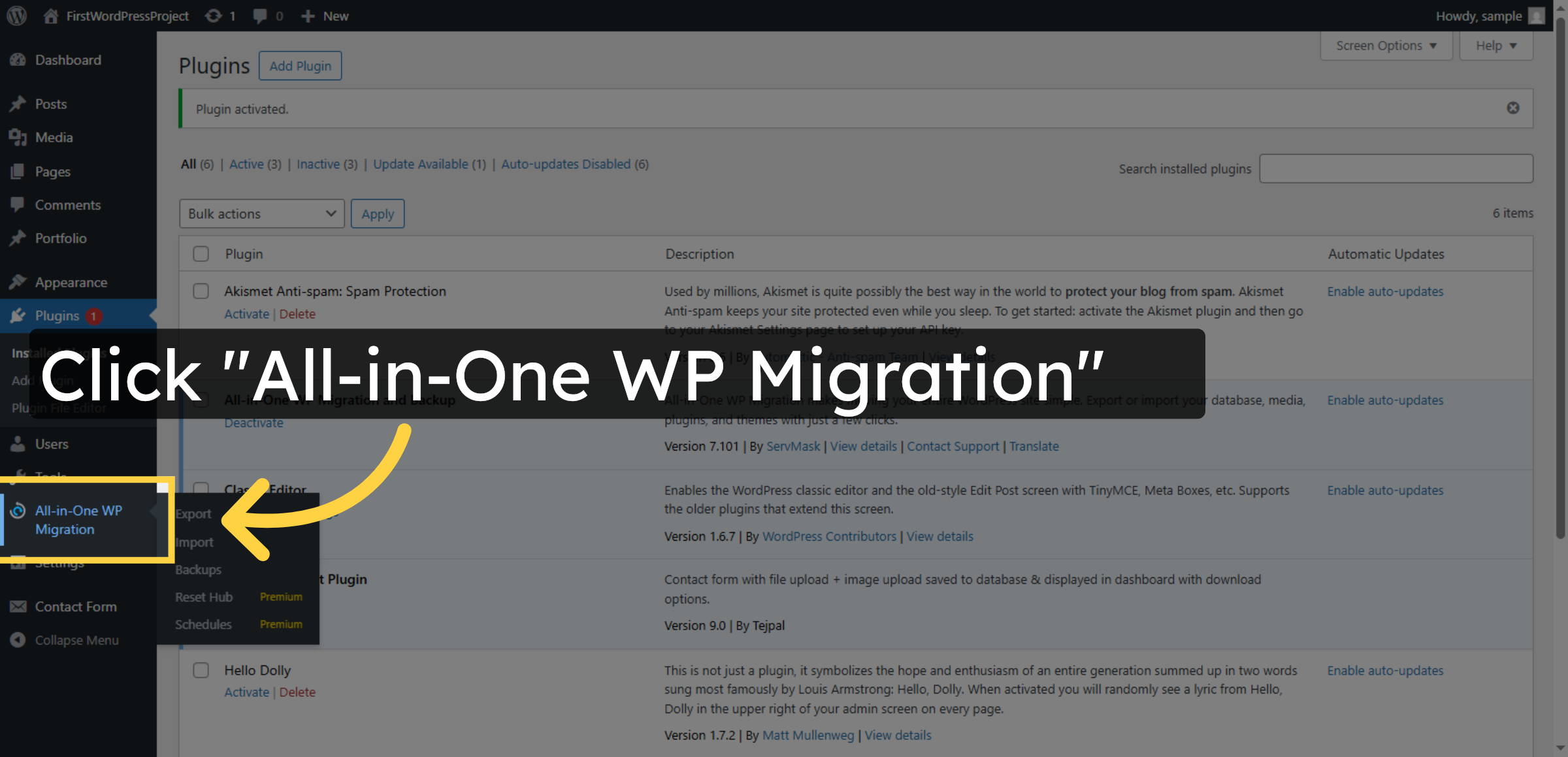 Open Migration Plugin