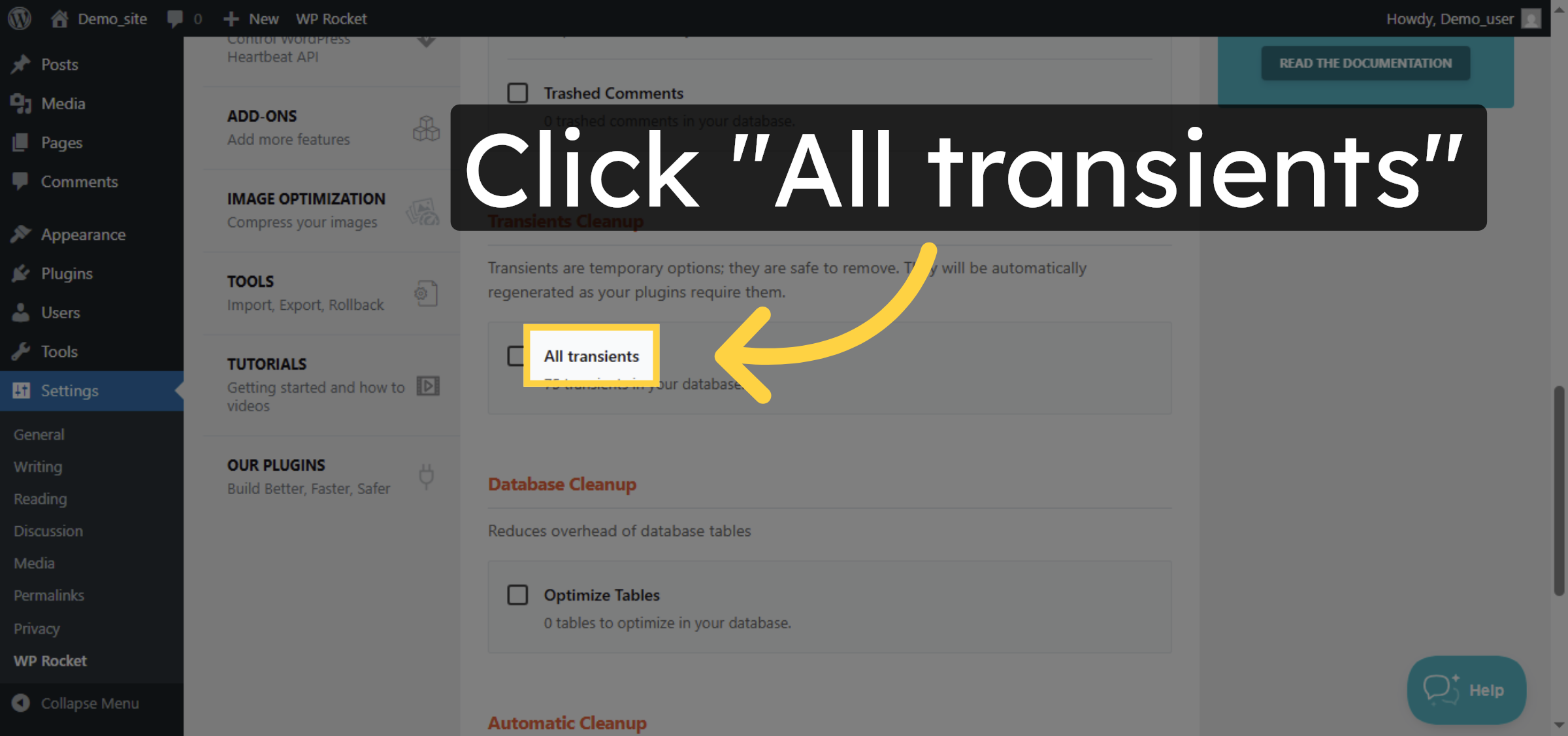 Select All Transients
