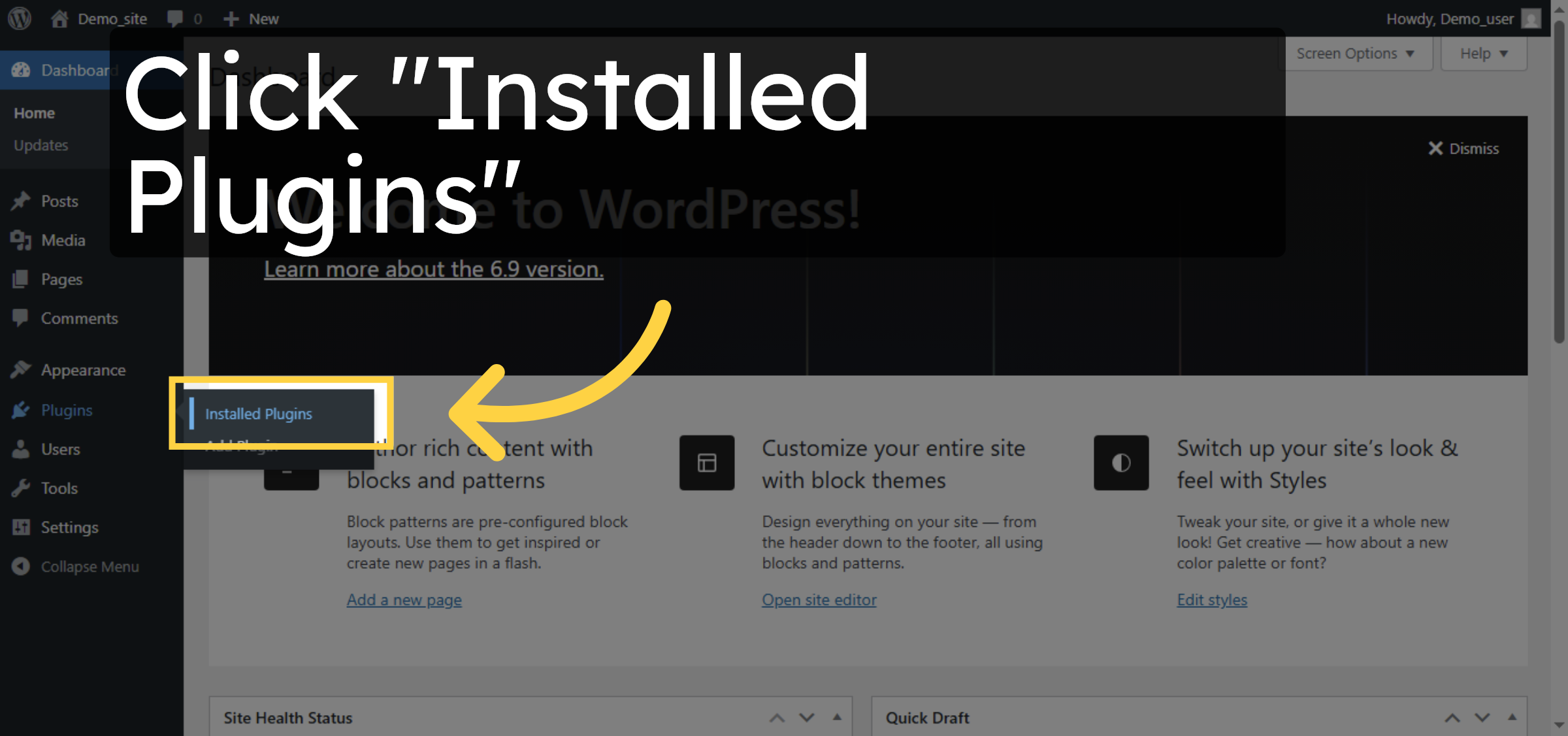 Open Installed Plugins