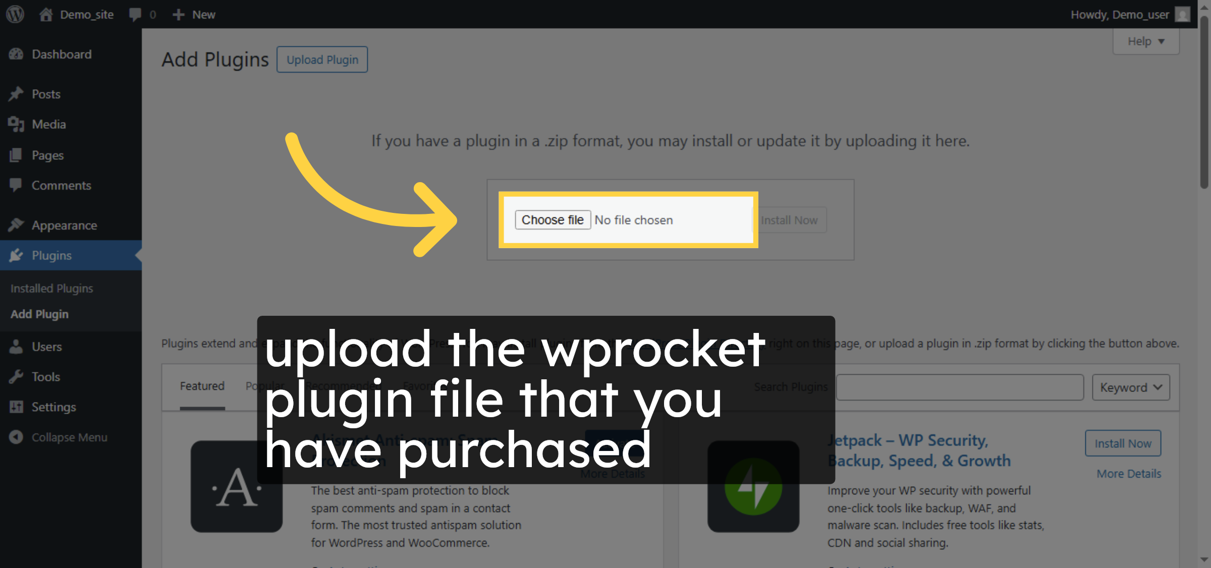 Select Plugin Zip File