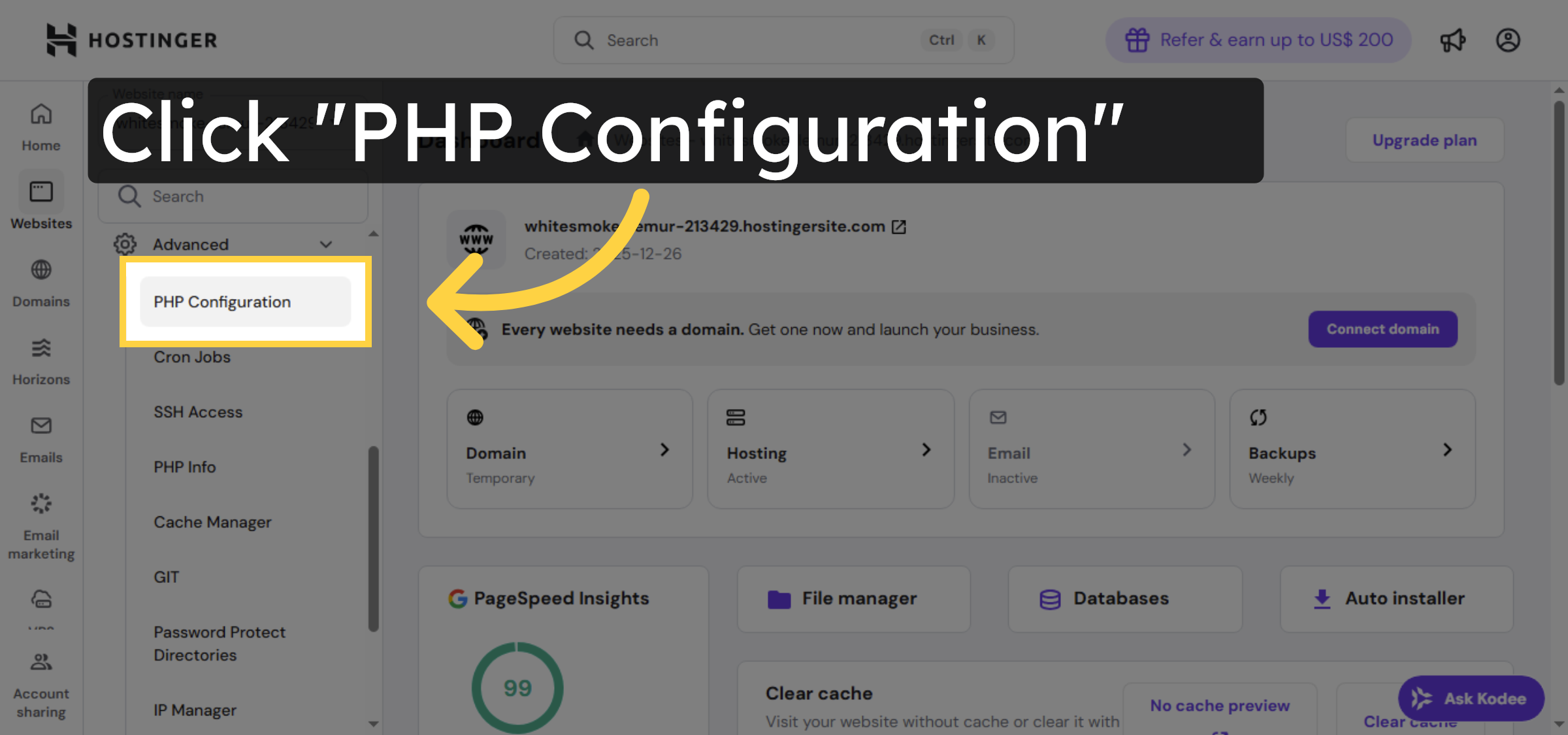 Open PHP Configuration