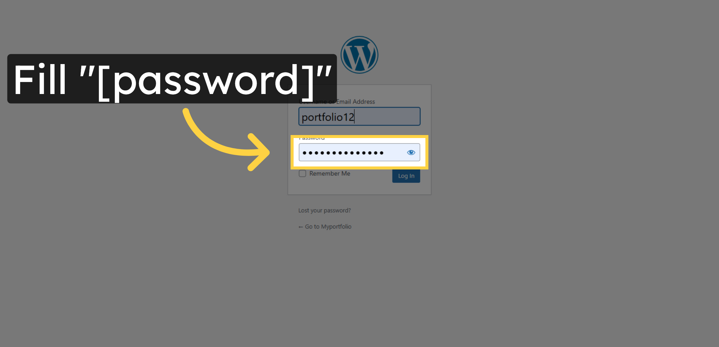  Fill Username and Password