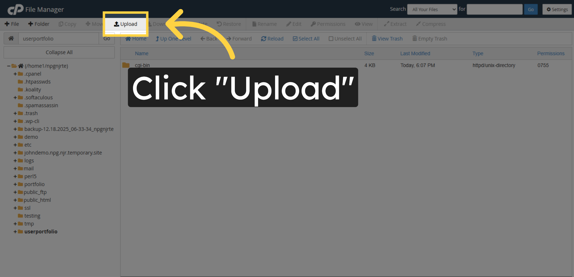 Open Upload Interface