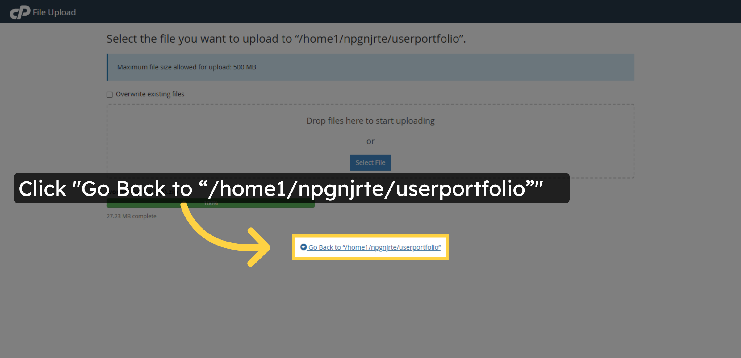 Return To Subdomain Directory