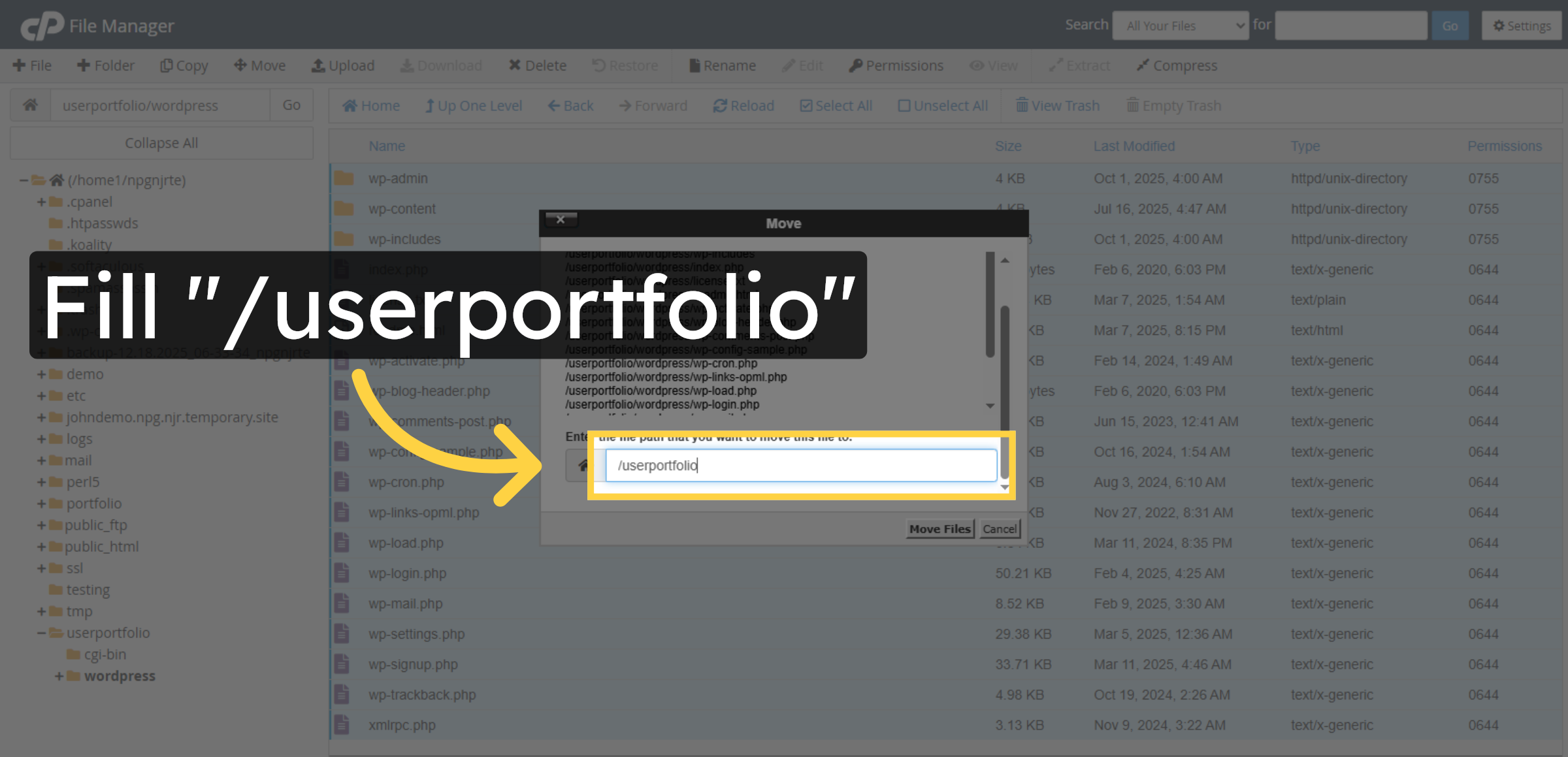 Specify Destination Folder