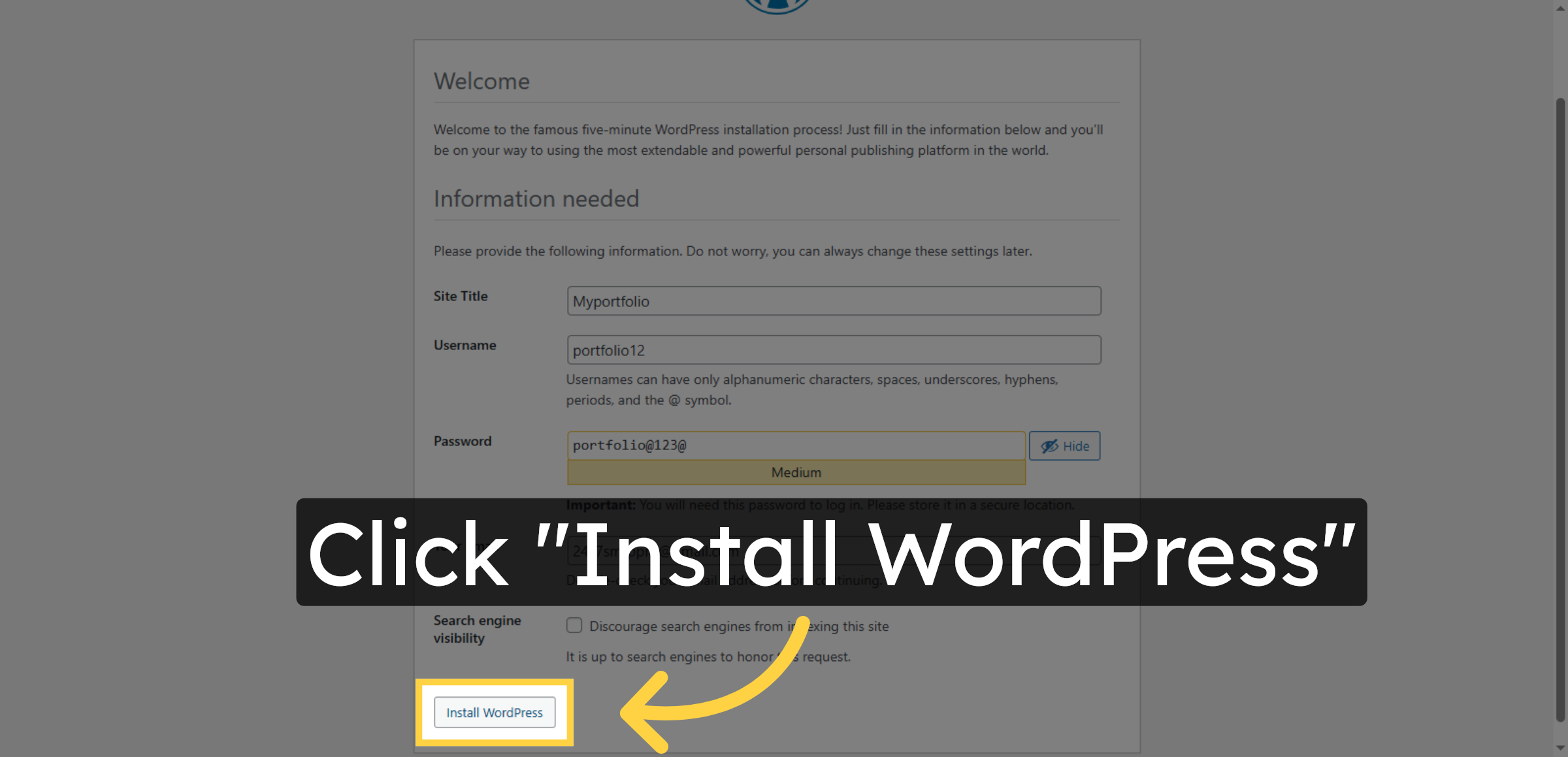 Install WordPress