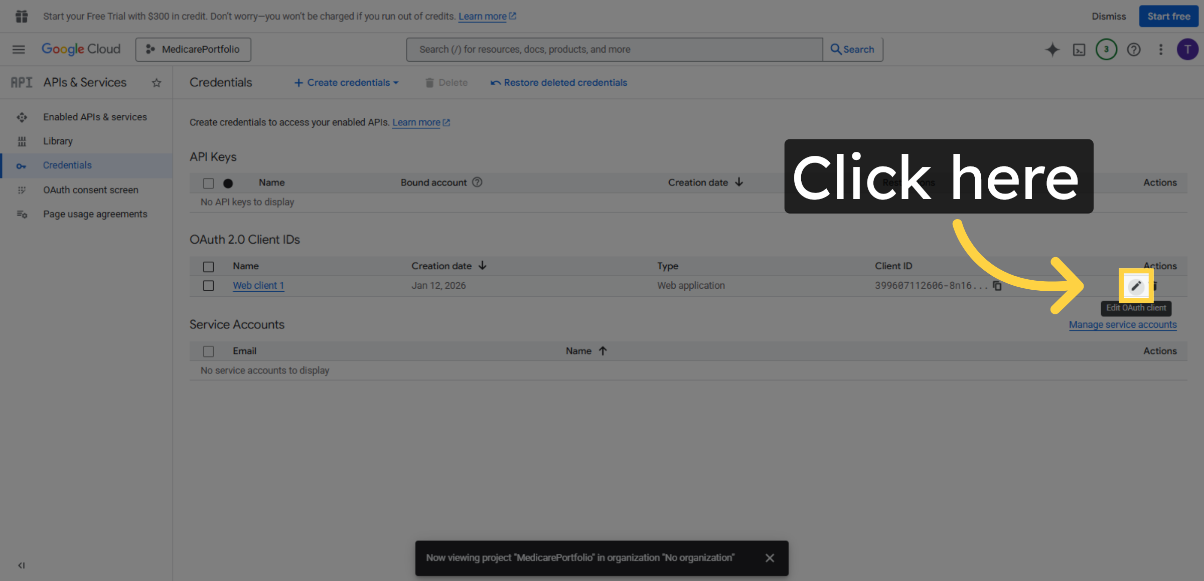 Select OAuth Client