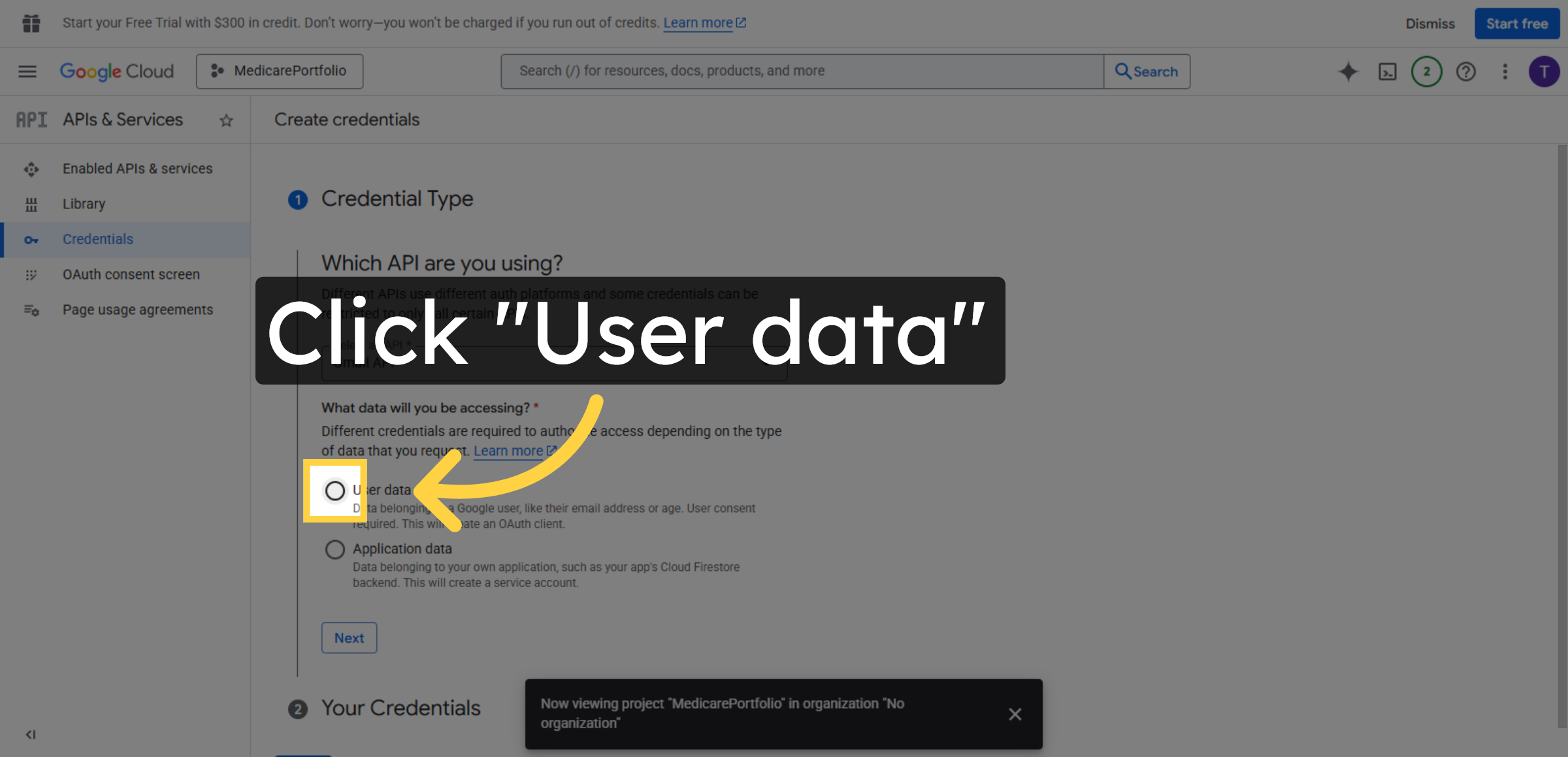 Select User Data