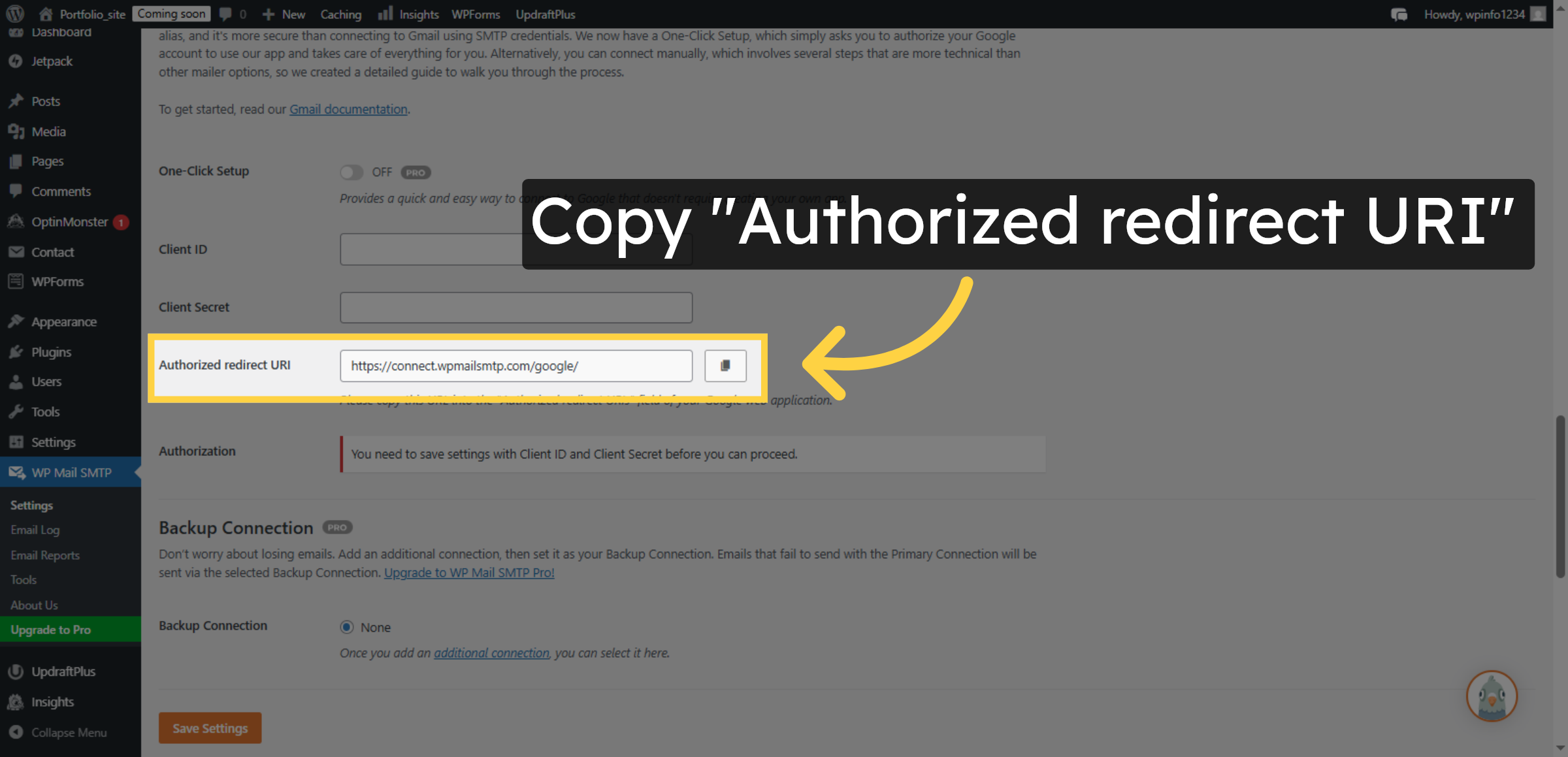 Access Redirect URI Field