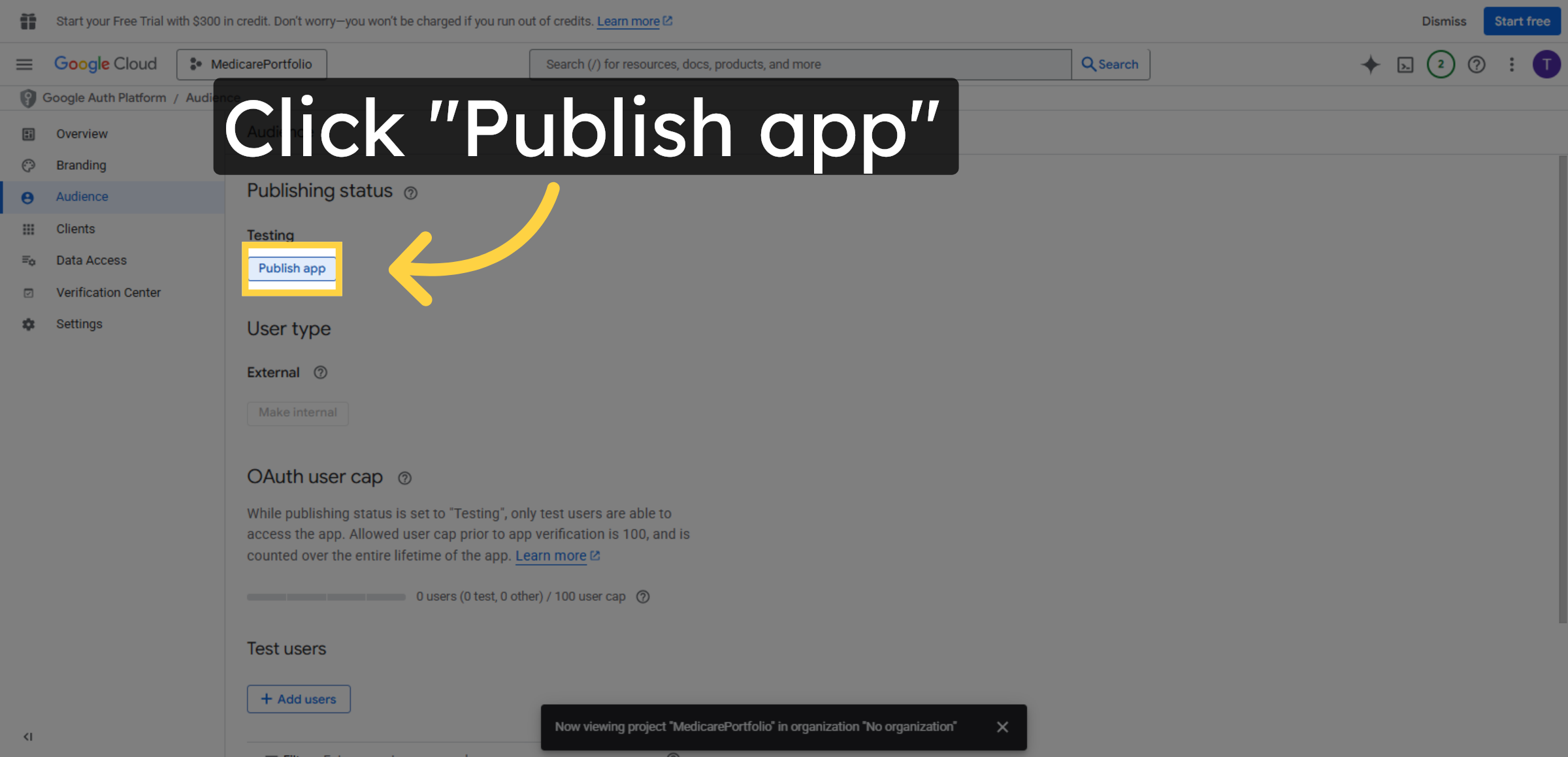 Publish OAuth App
