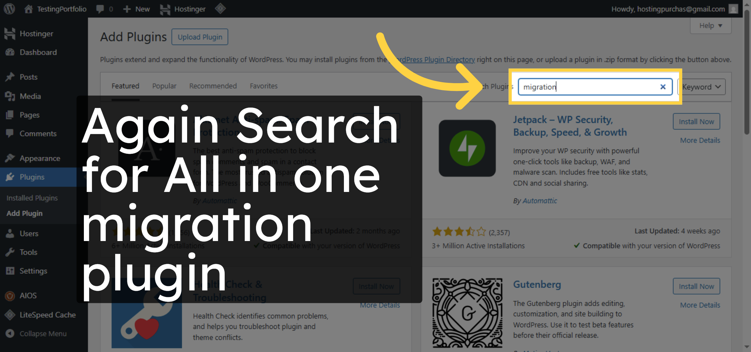 Search Migration Plugin Again
