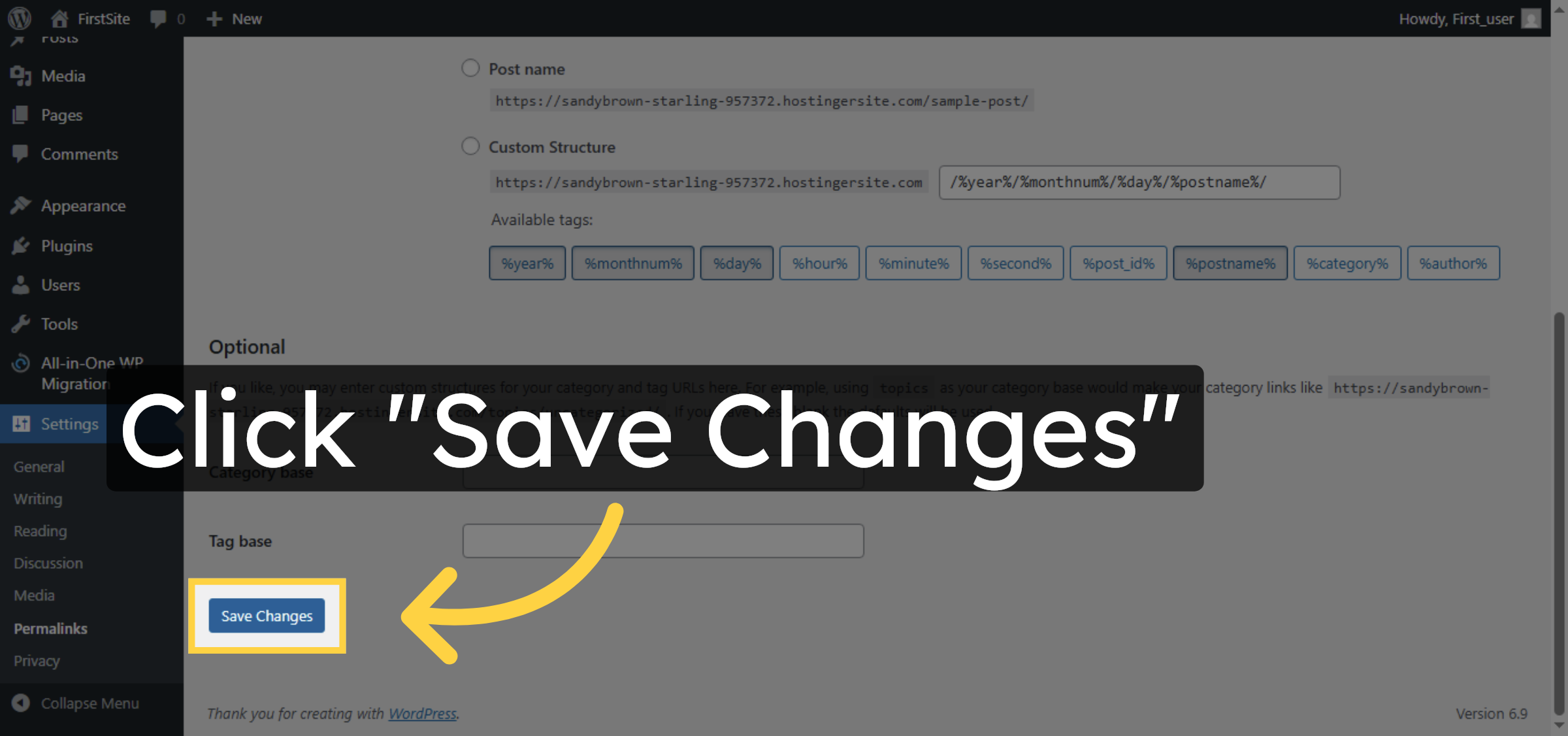 Save Permalink Changes