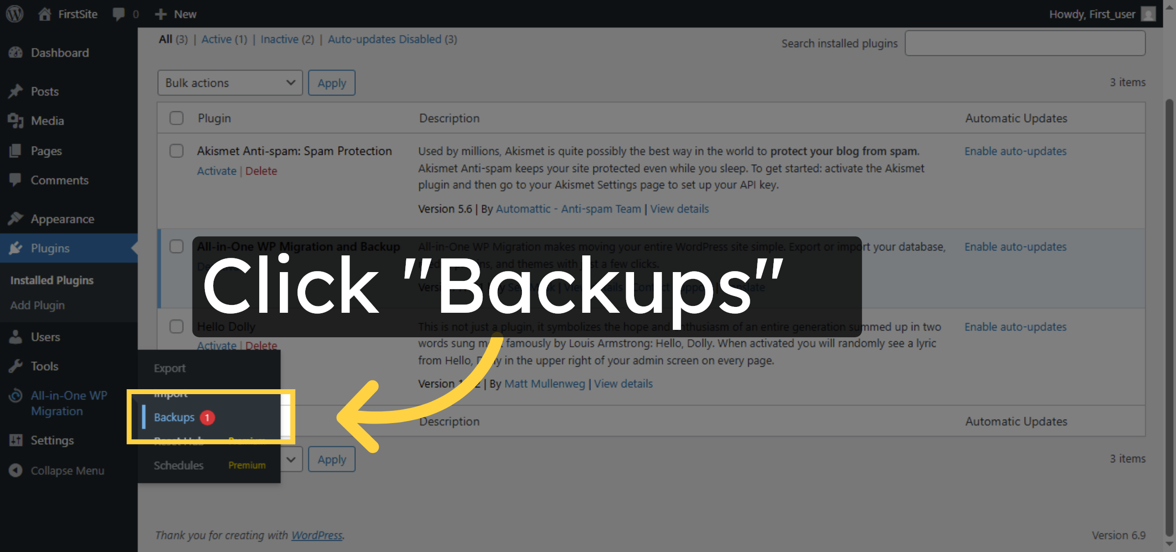 Open Backups Plugin