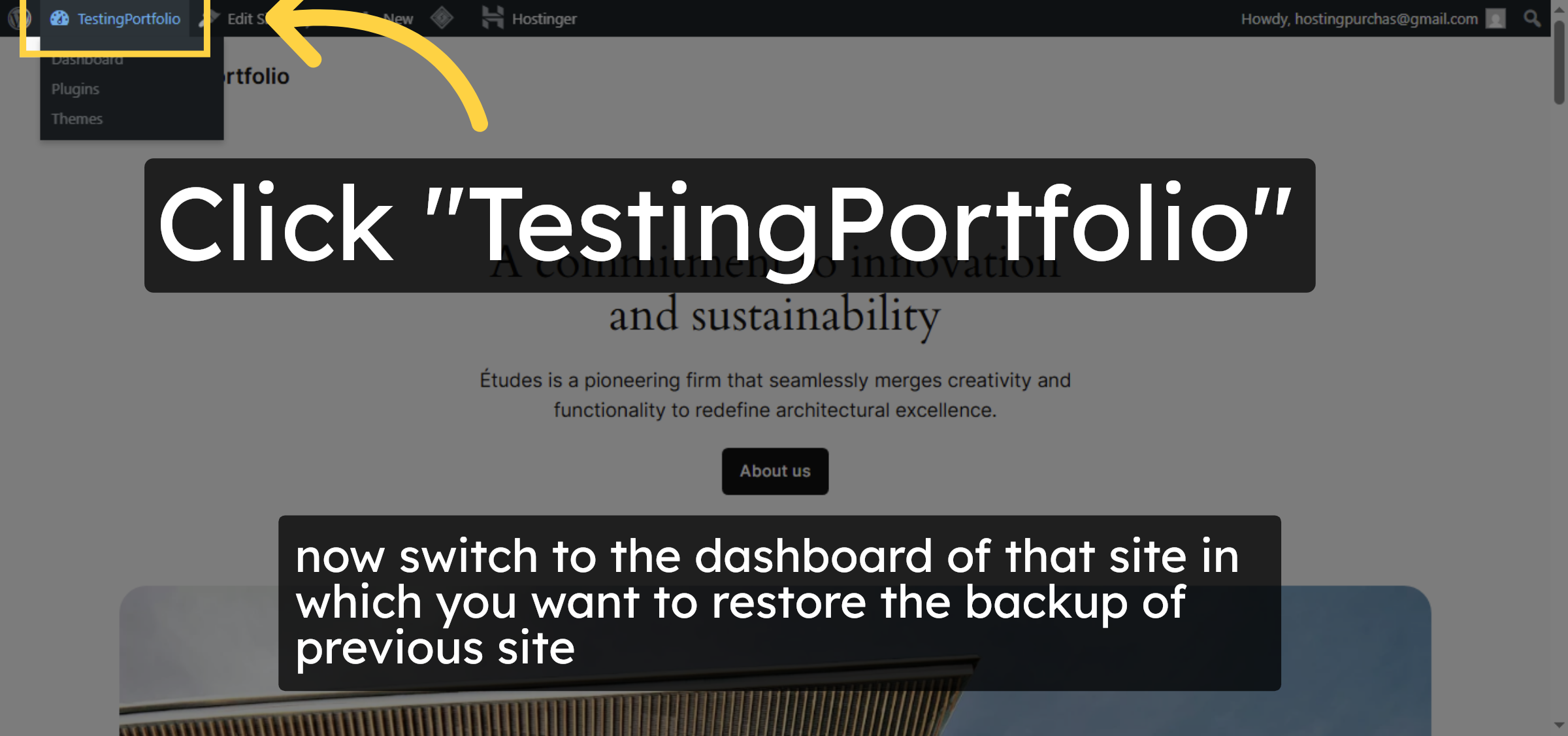 Open Target Site Dashboard