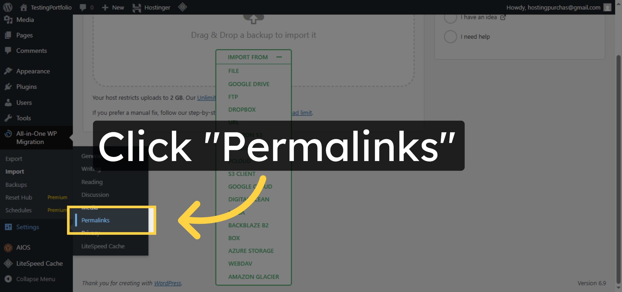 Access Permalink Settings