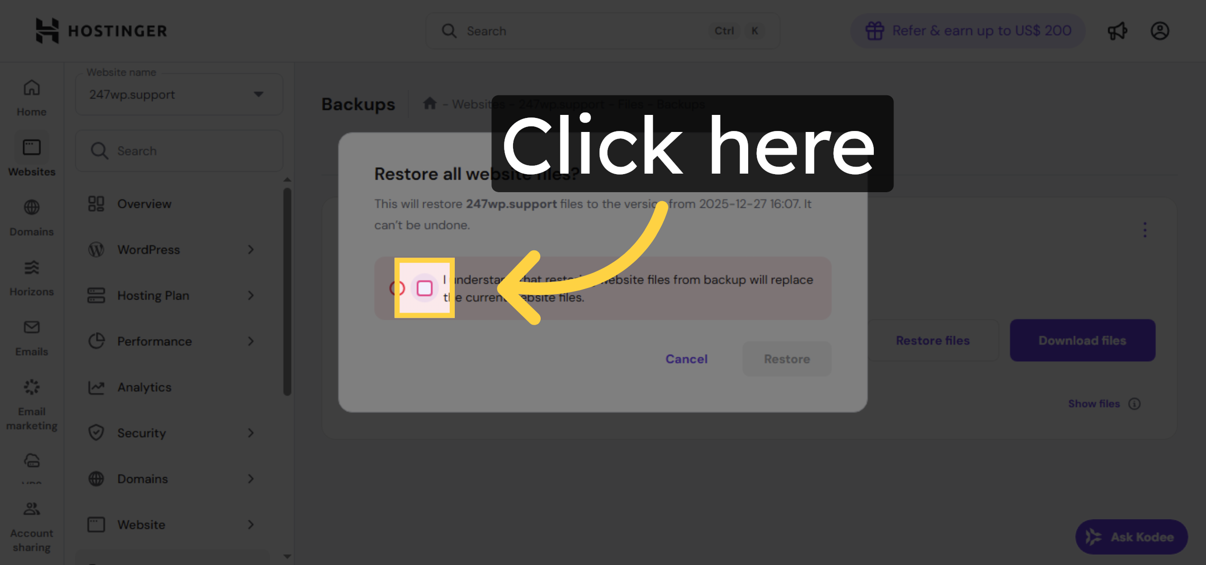 Confirm File Selection