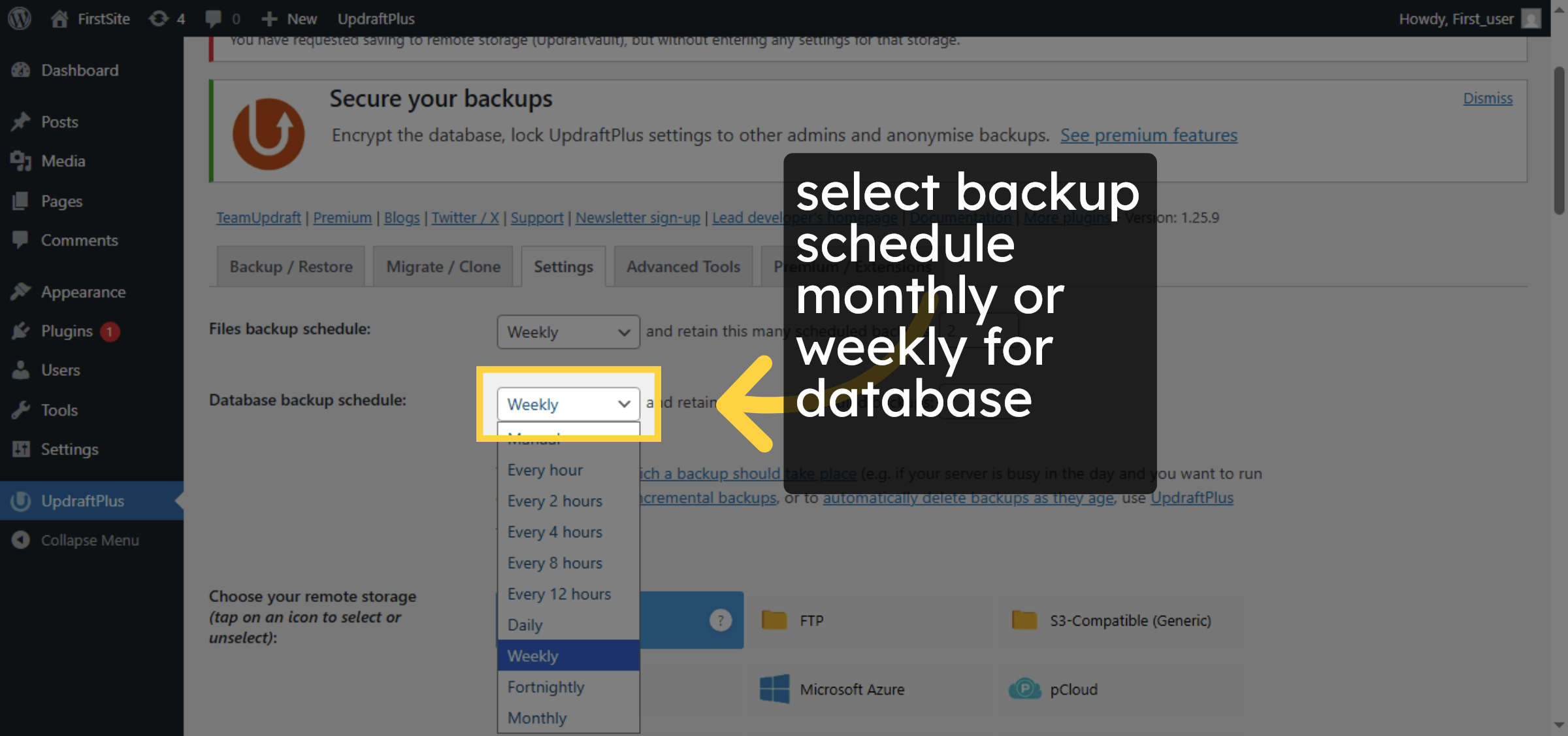 Set File Backup Schedule