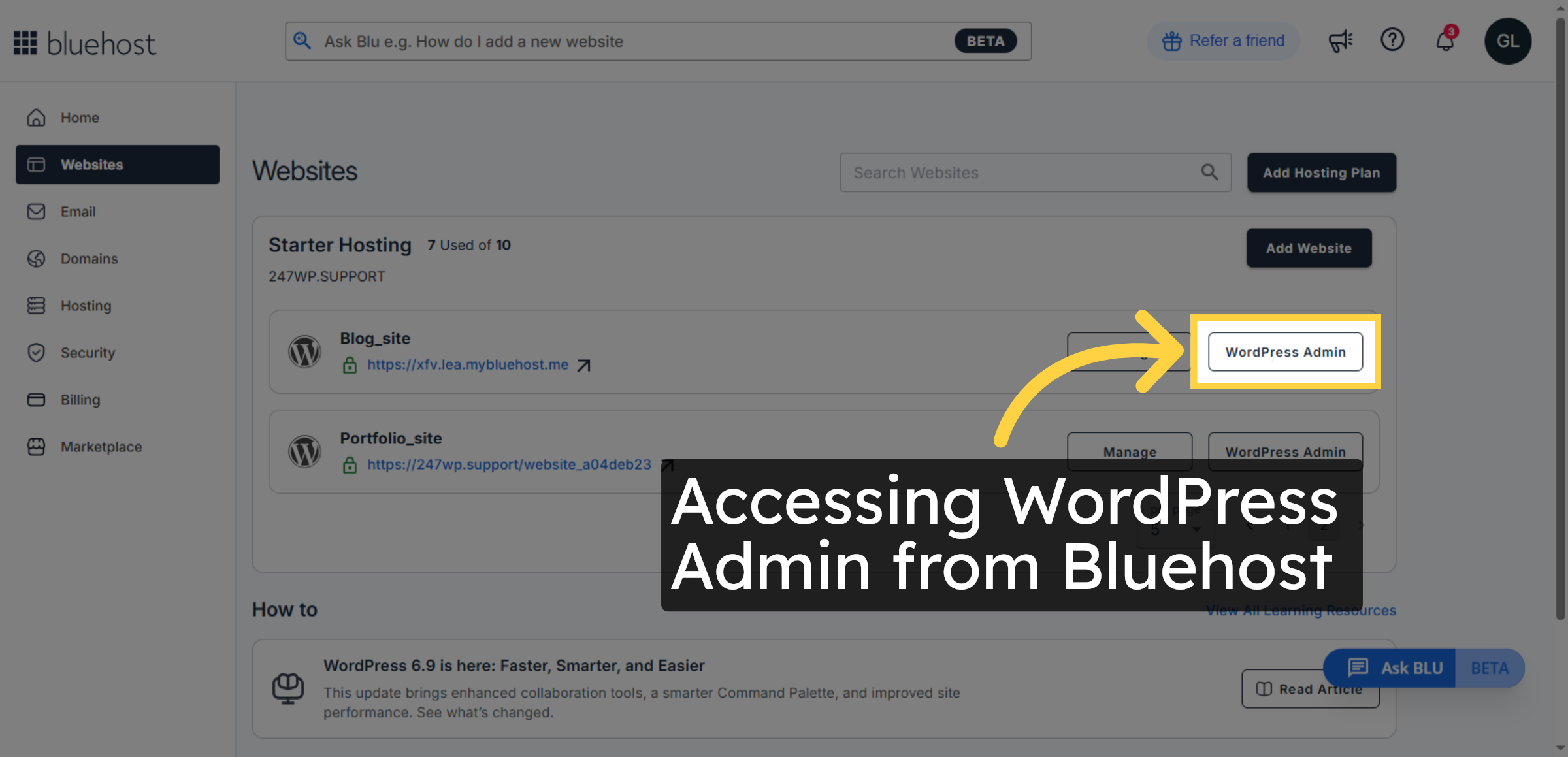 Open WordPress Admin