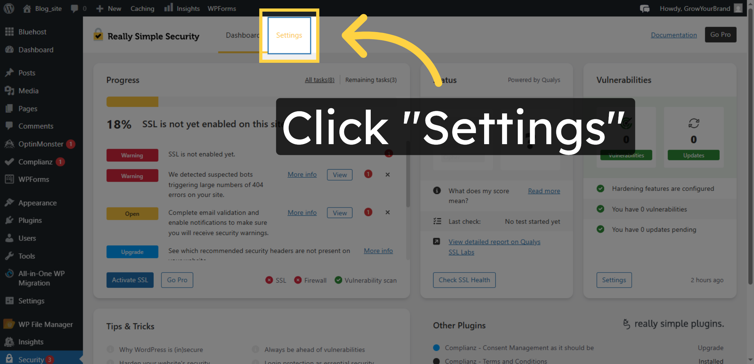 Access Security Settings