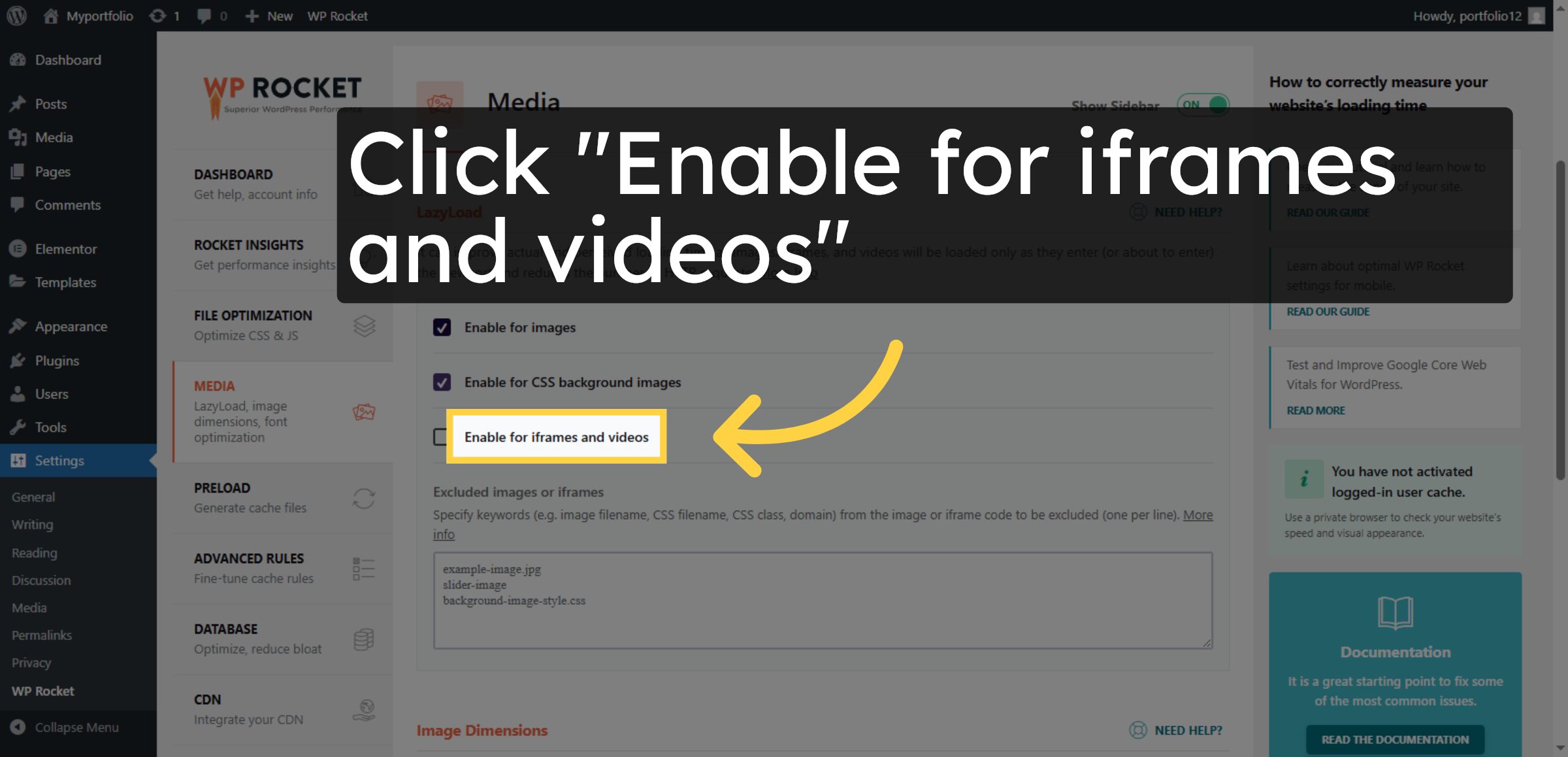 Enable LazyLoad for Iframes and Videos