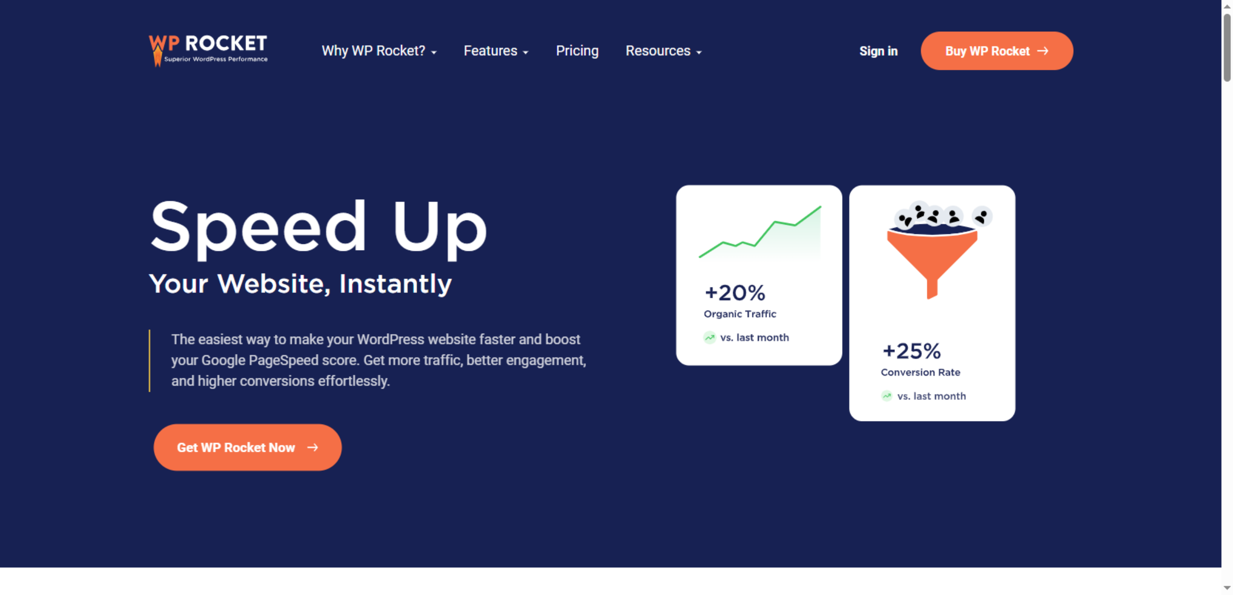 Navigate to WP Rocket Site