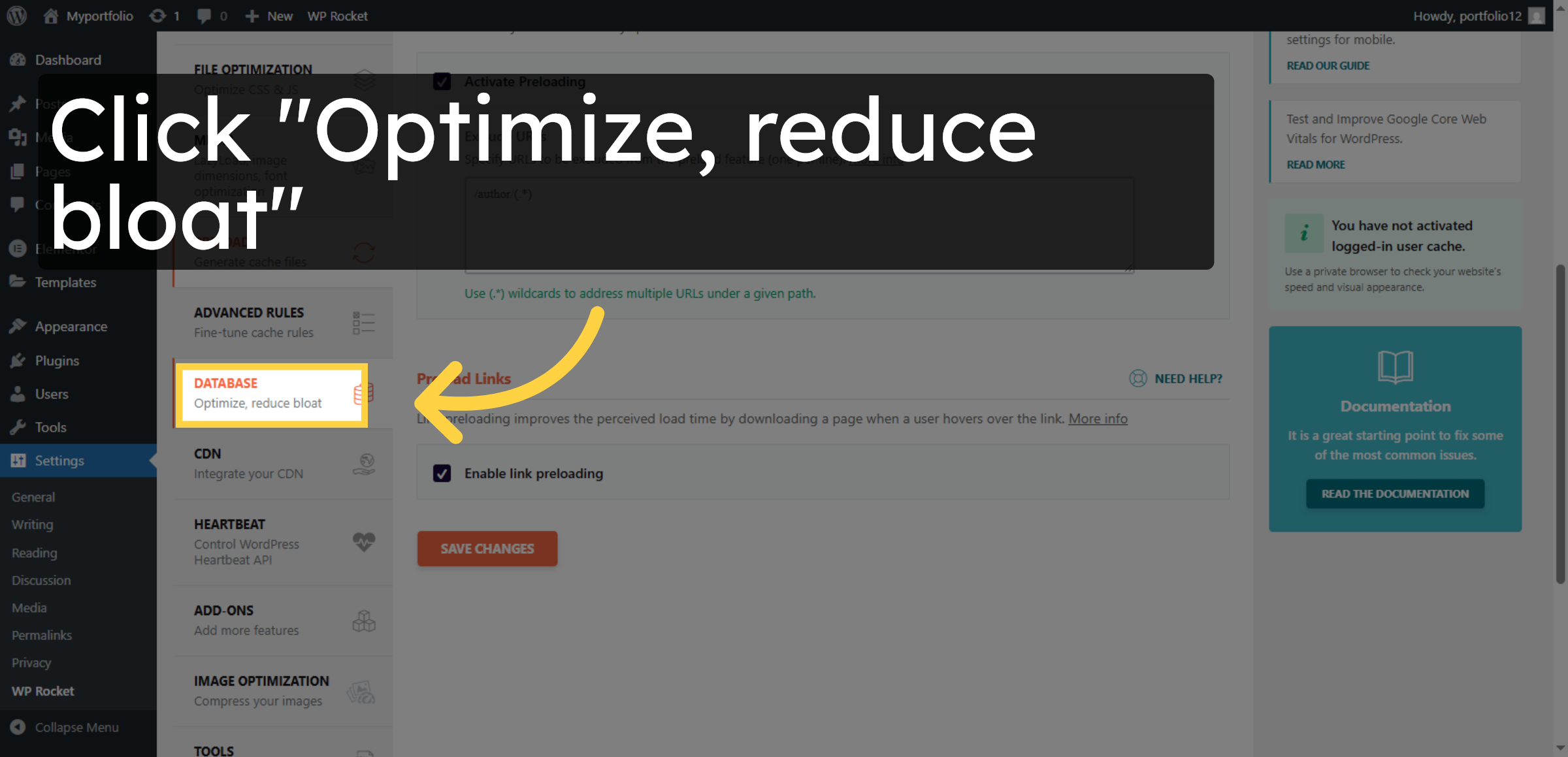 Open Optimization and Bloat Reduction