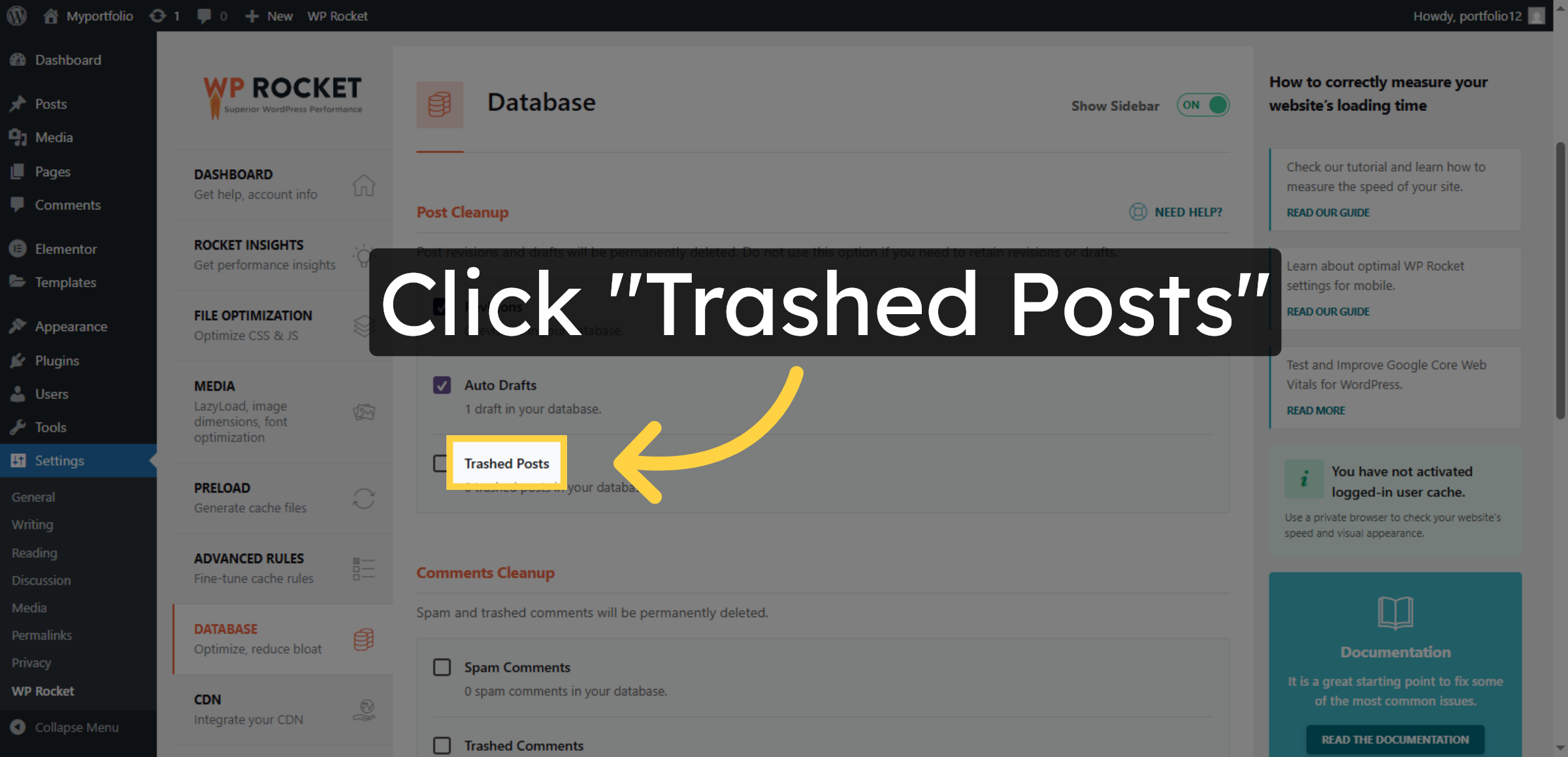 Manage Trashed Posts