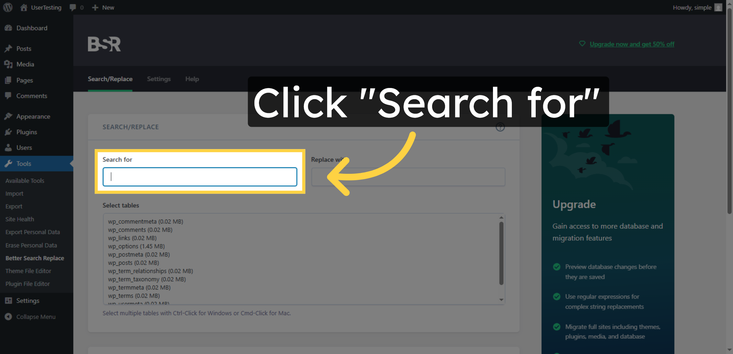 Locate Search Field