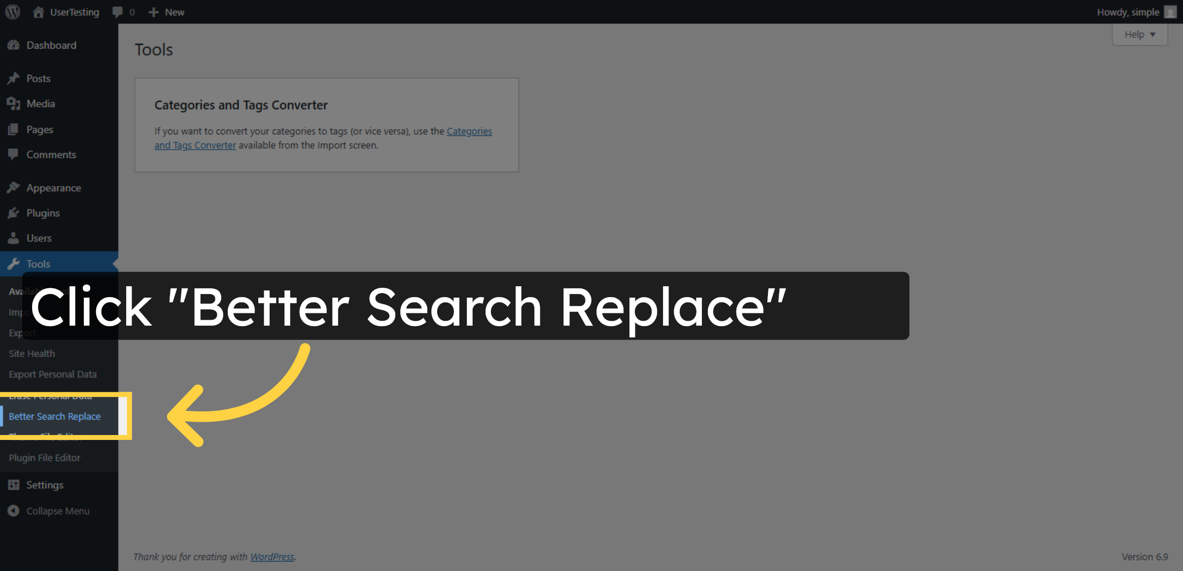 Select Better Search Replace