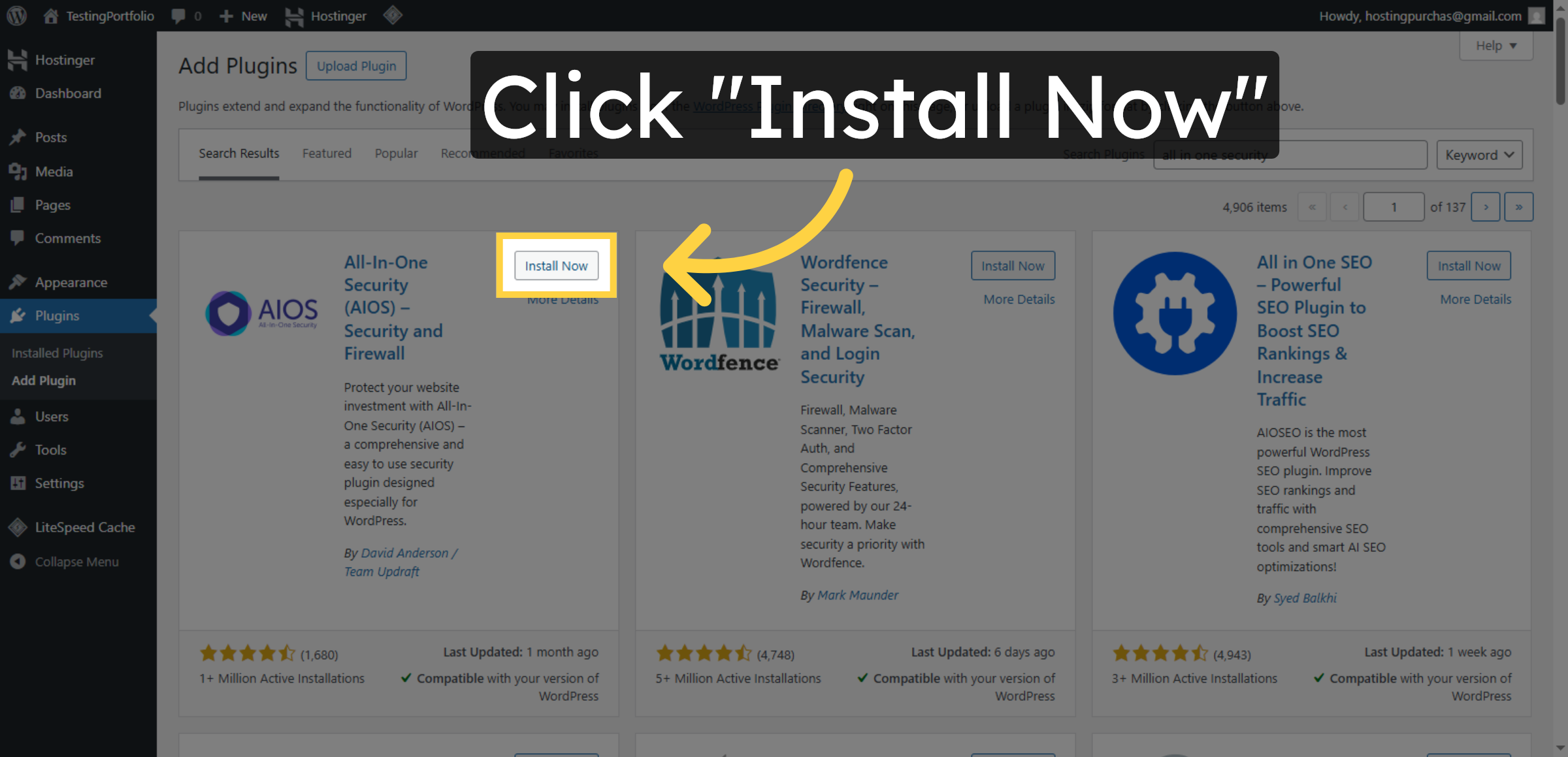 Install Security Plugin
