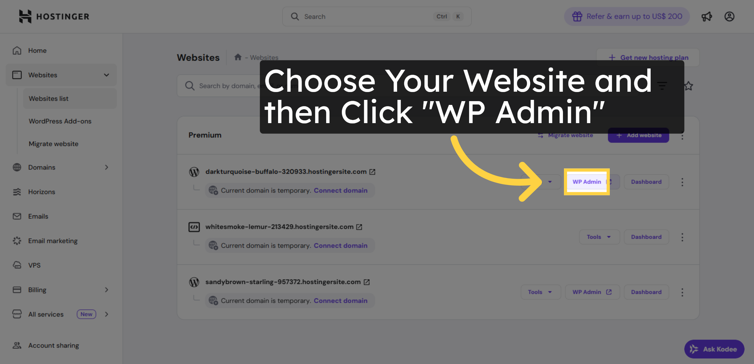 Open WordPress Admin Panel