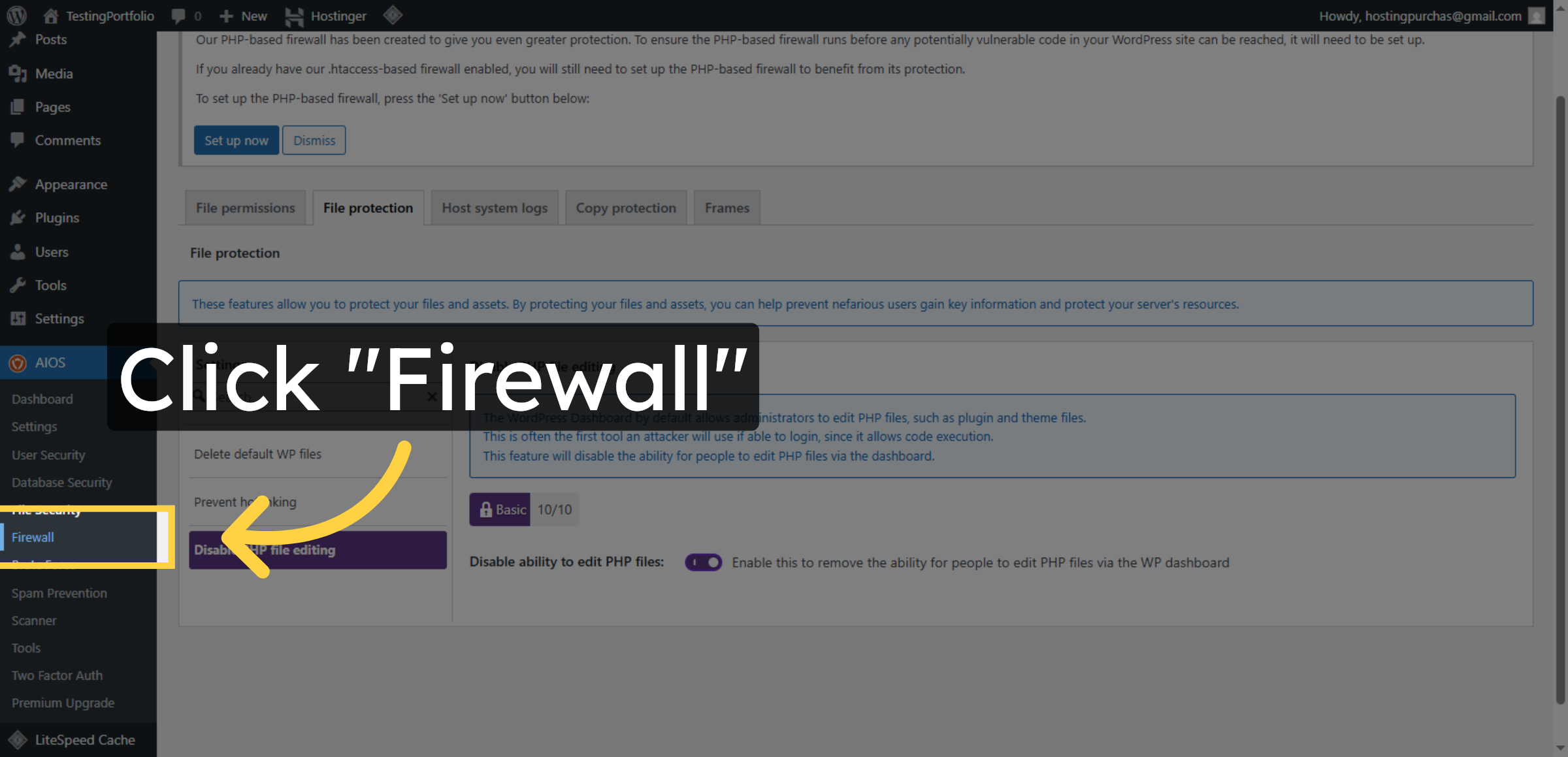 Open Firewall Settings