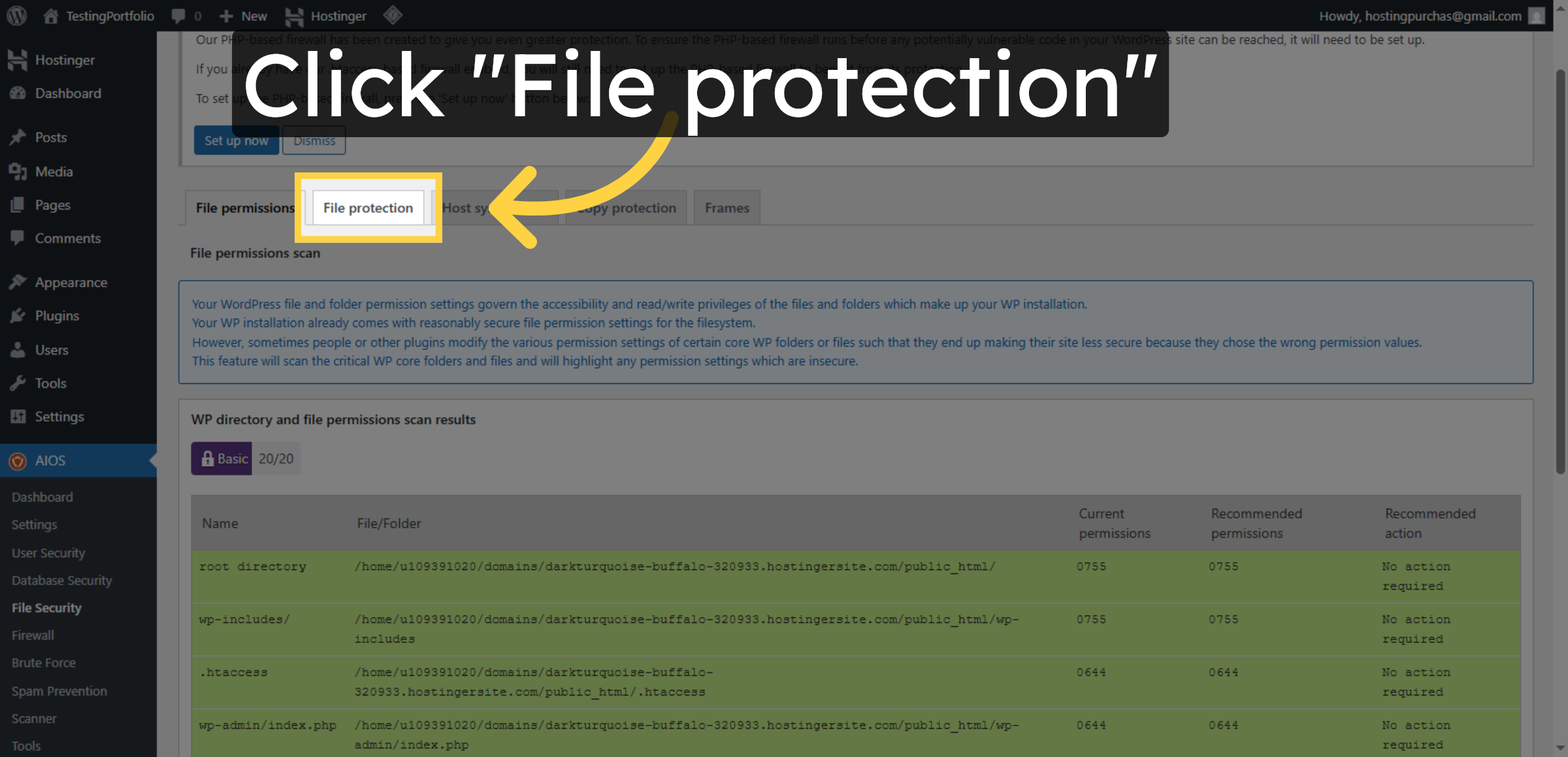 Open File Protection Options