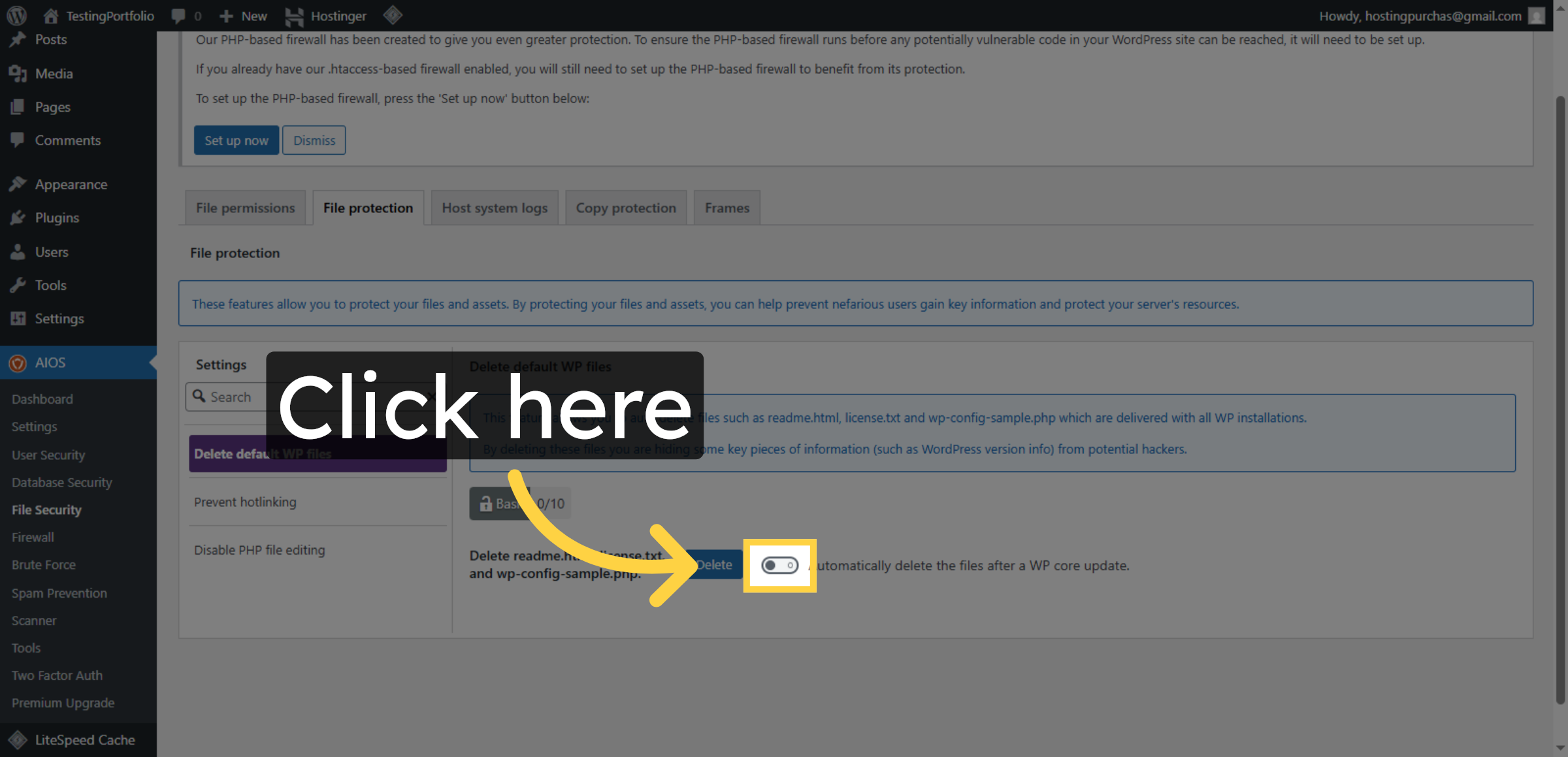 Enable File Protection