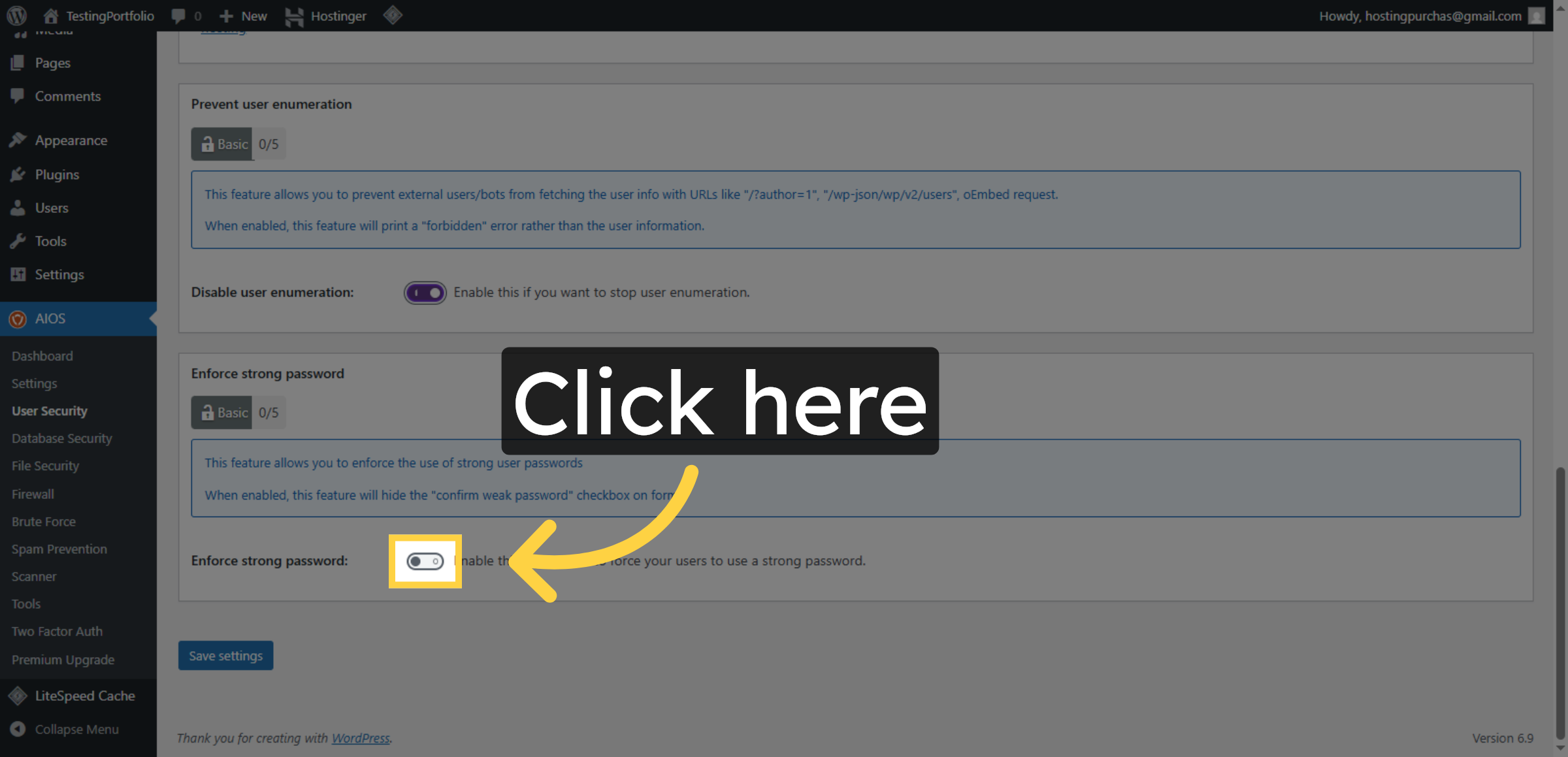 Enable Login Notification