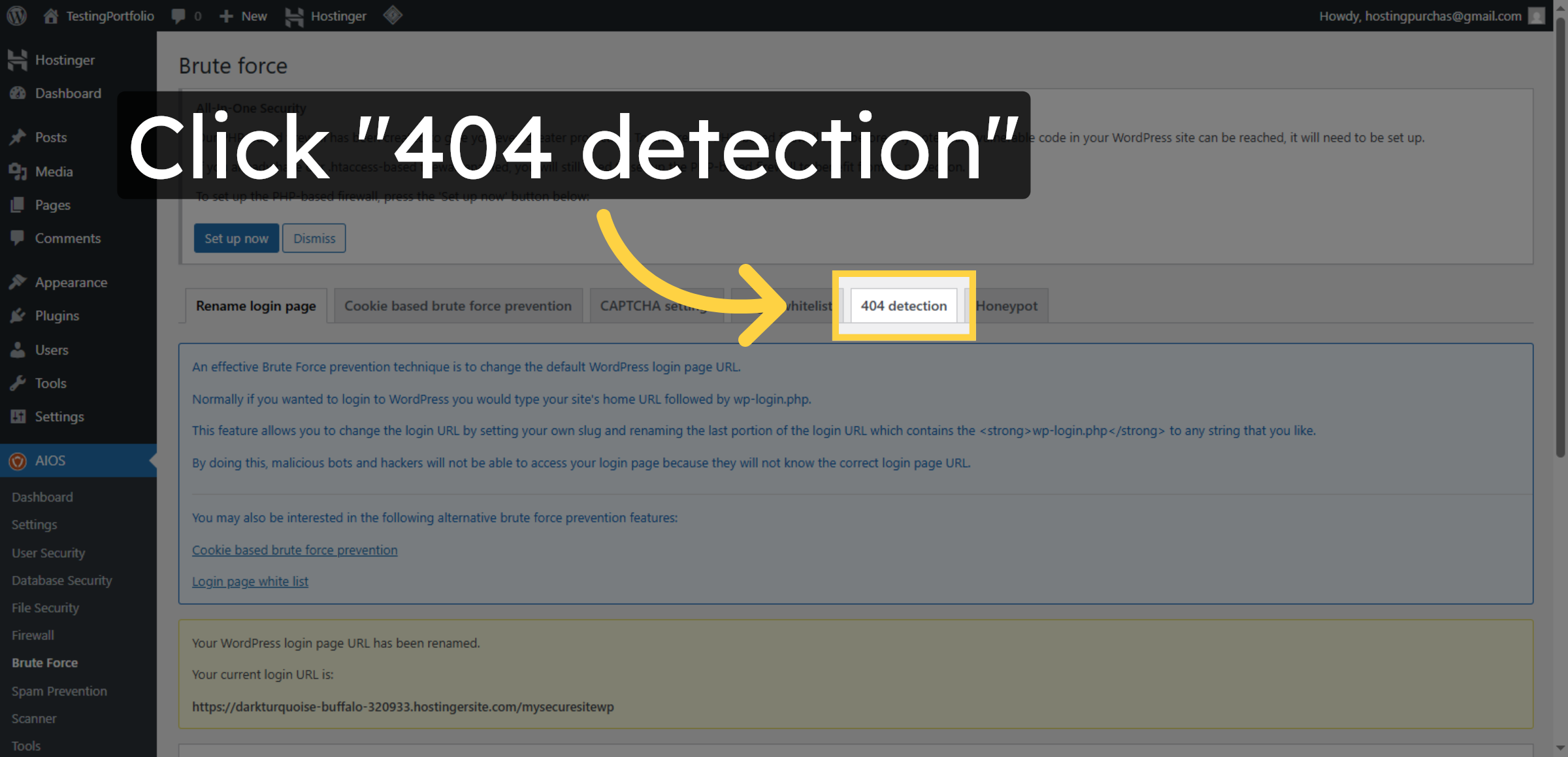 Open 404 Detection Settings