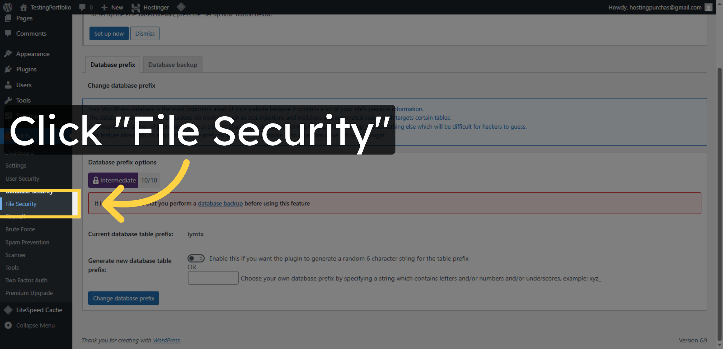 Access File Security Settings
