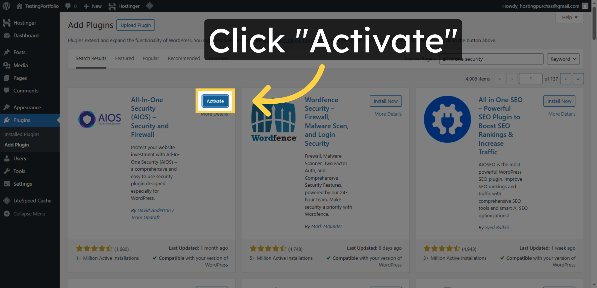 Activate Installed Plugin