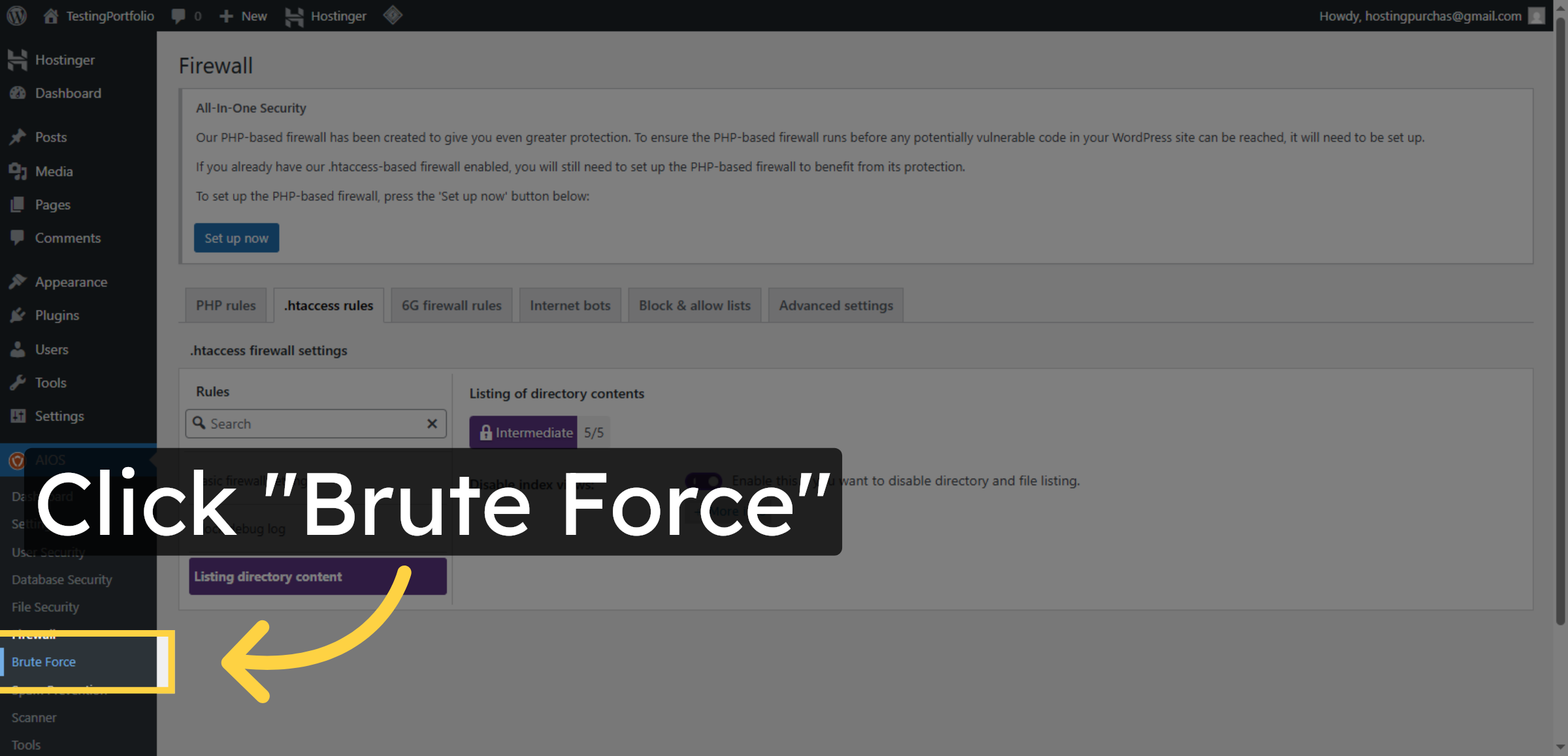 Open Brute Force Protection