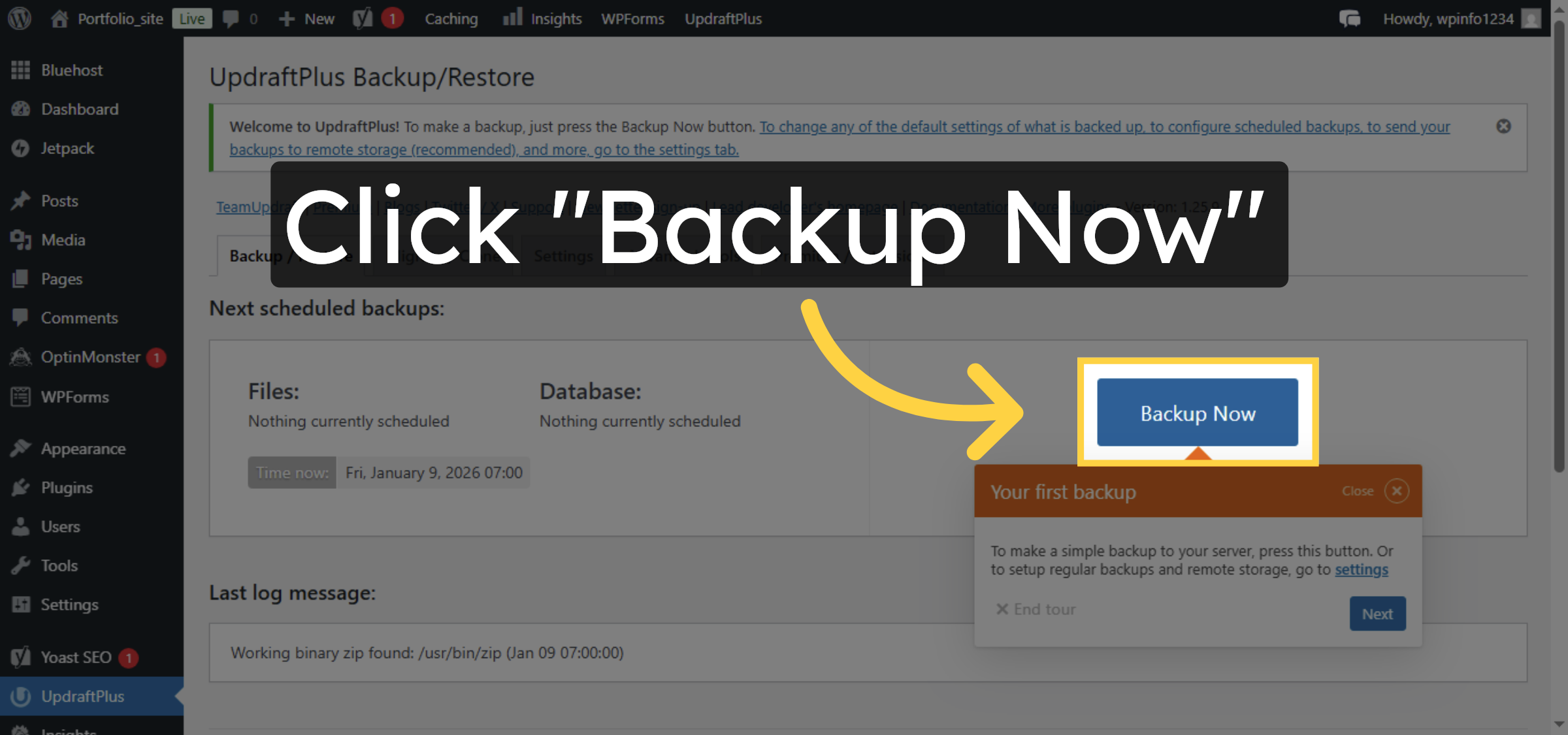 Initiate Backup Process