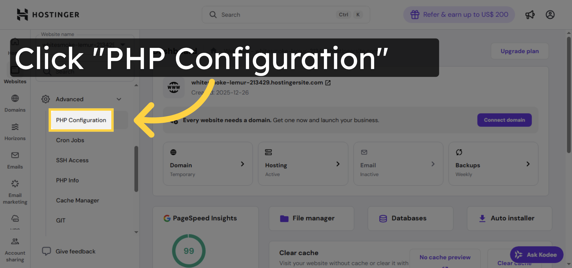 Open PHP Configuration