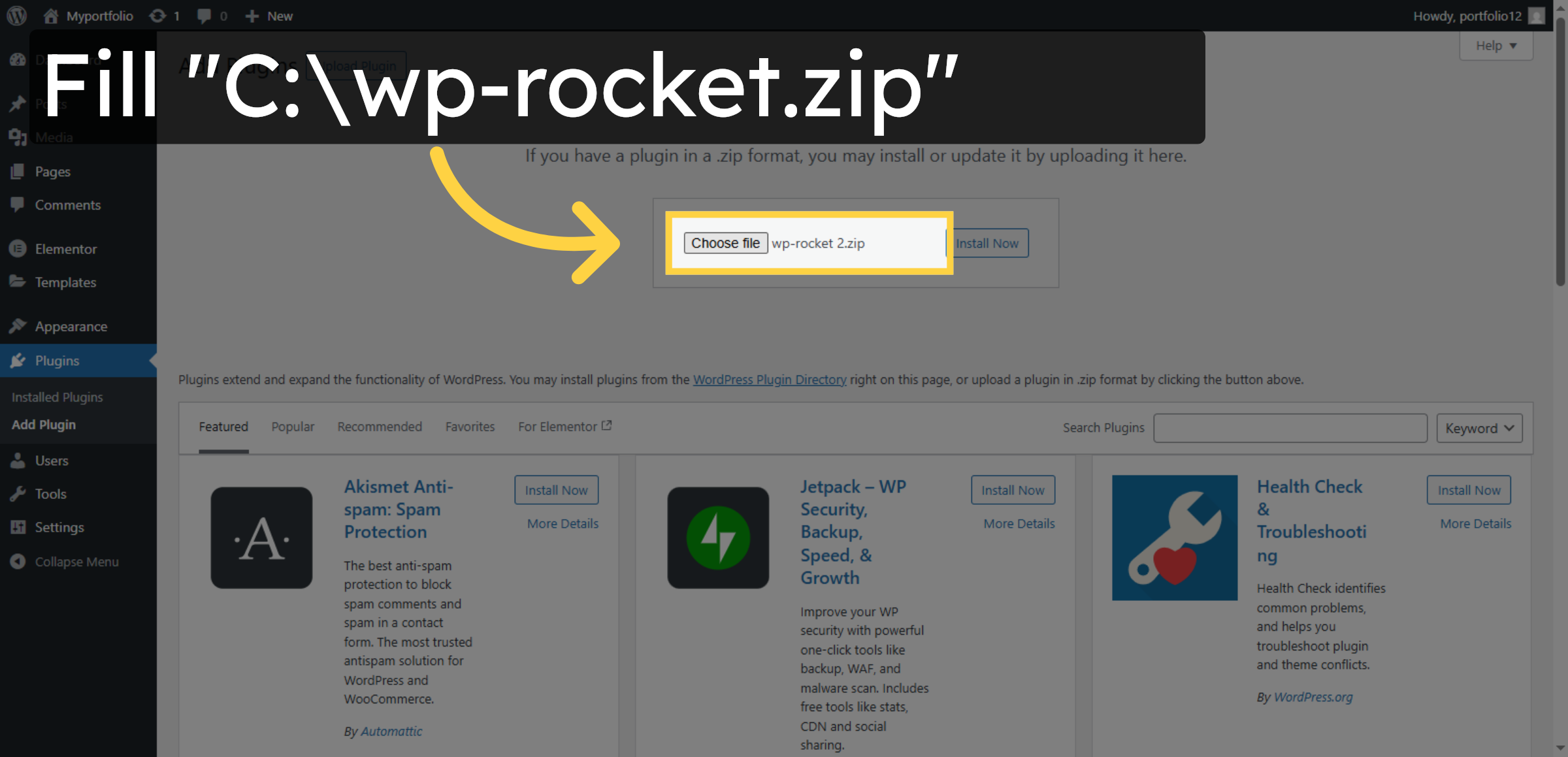 Enter Plugin File Path