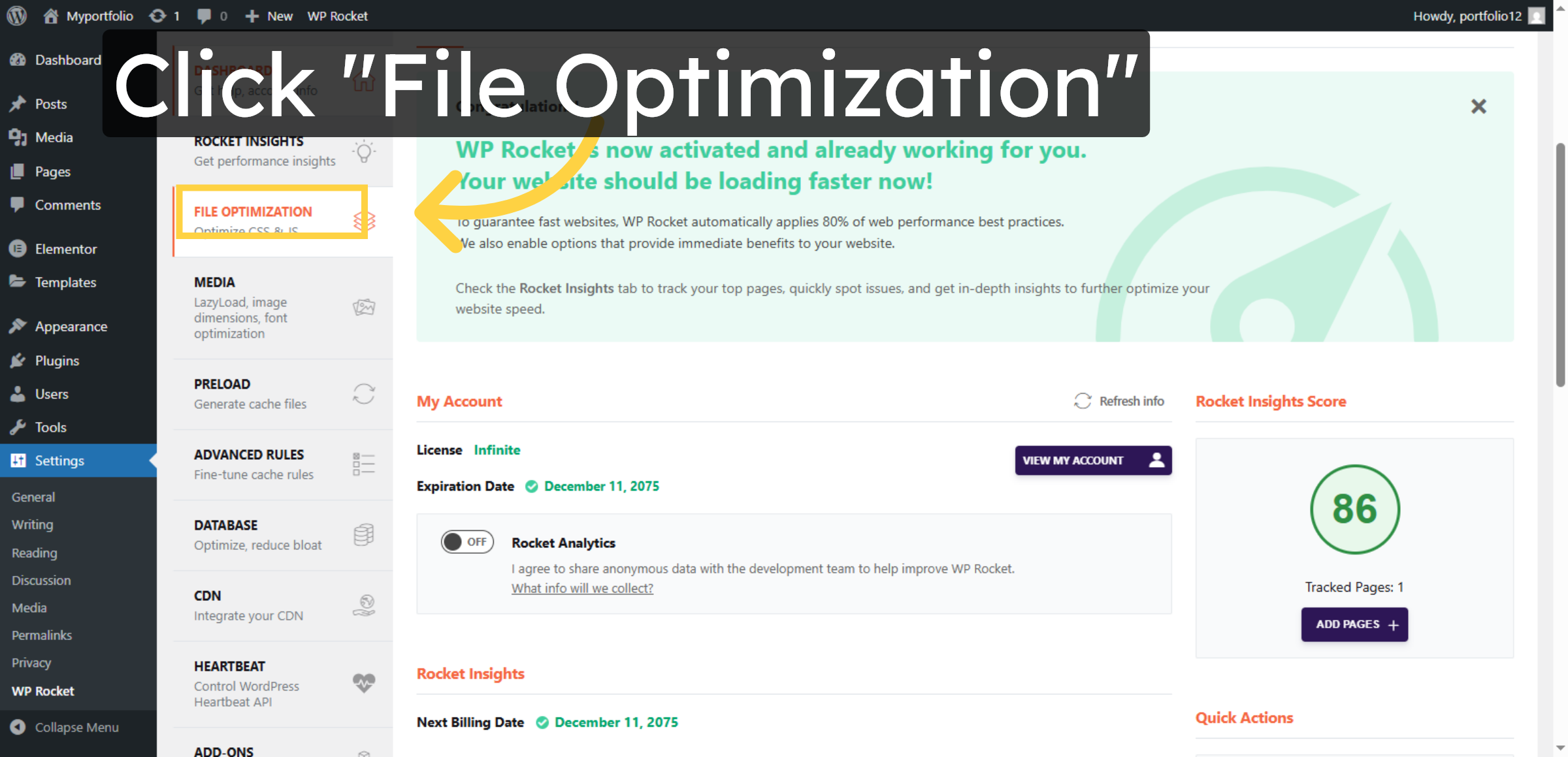 Access File Optimization